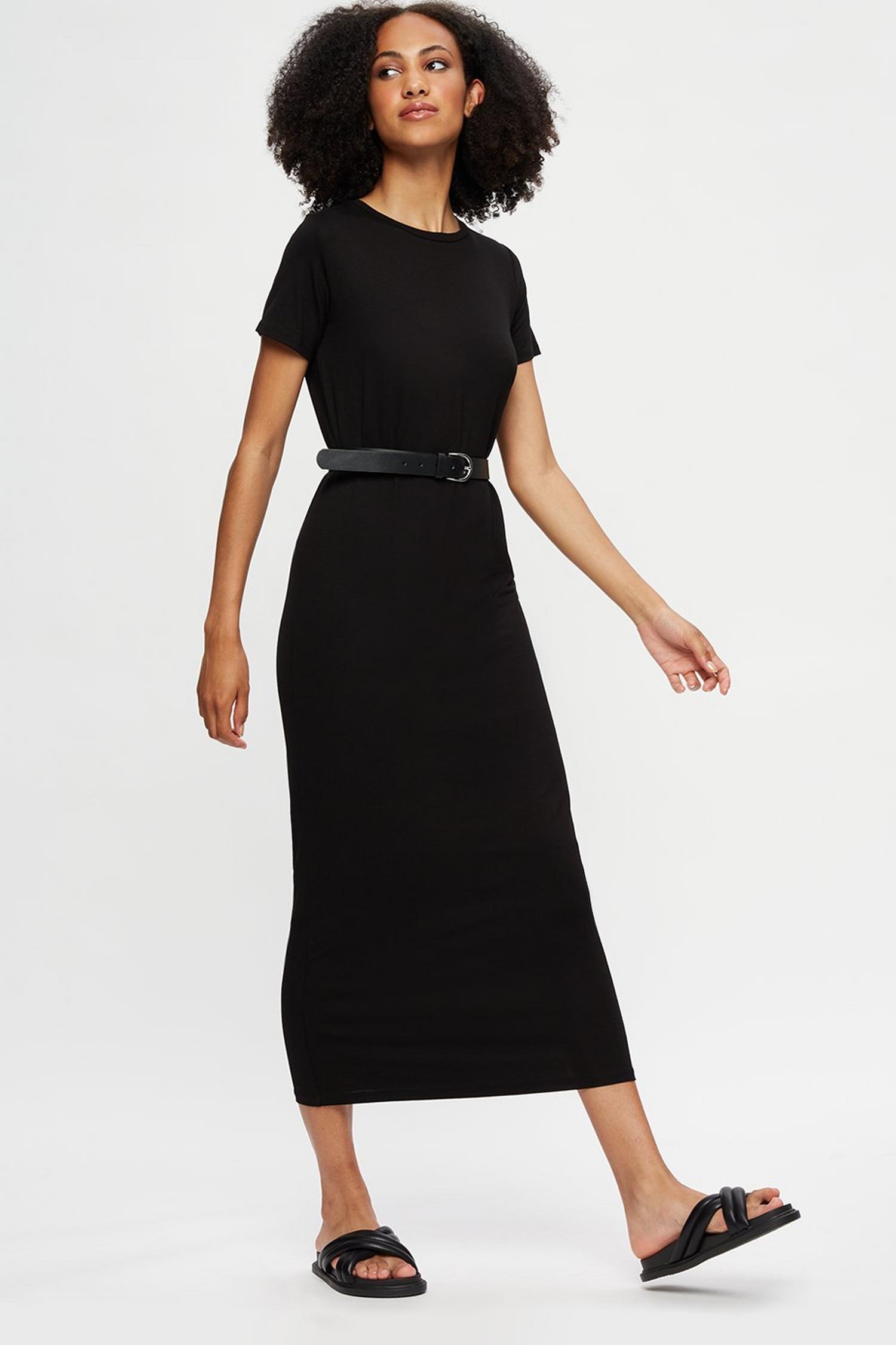 basic black t shirt dress