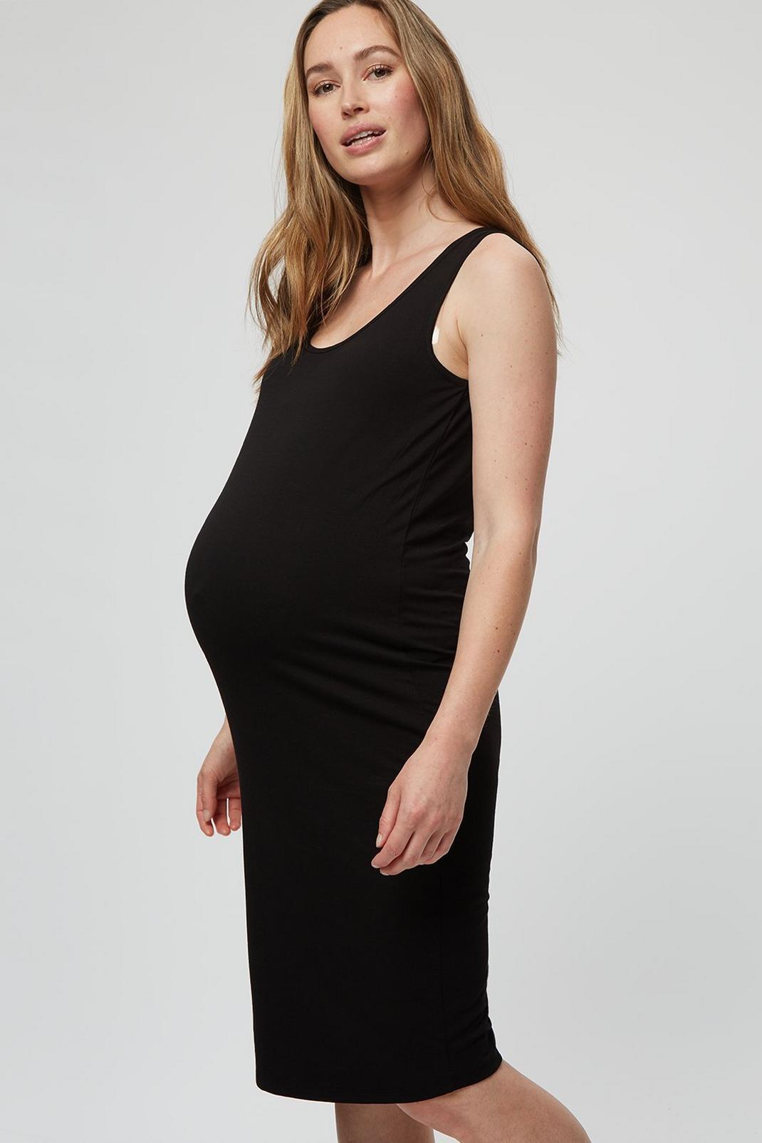 105 Maternity Black Sleeveless Dress image number 1
