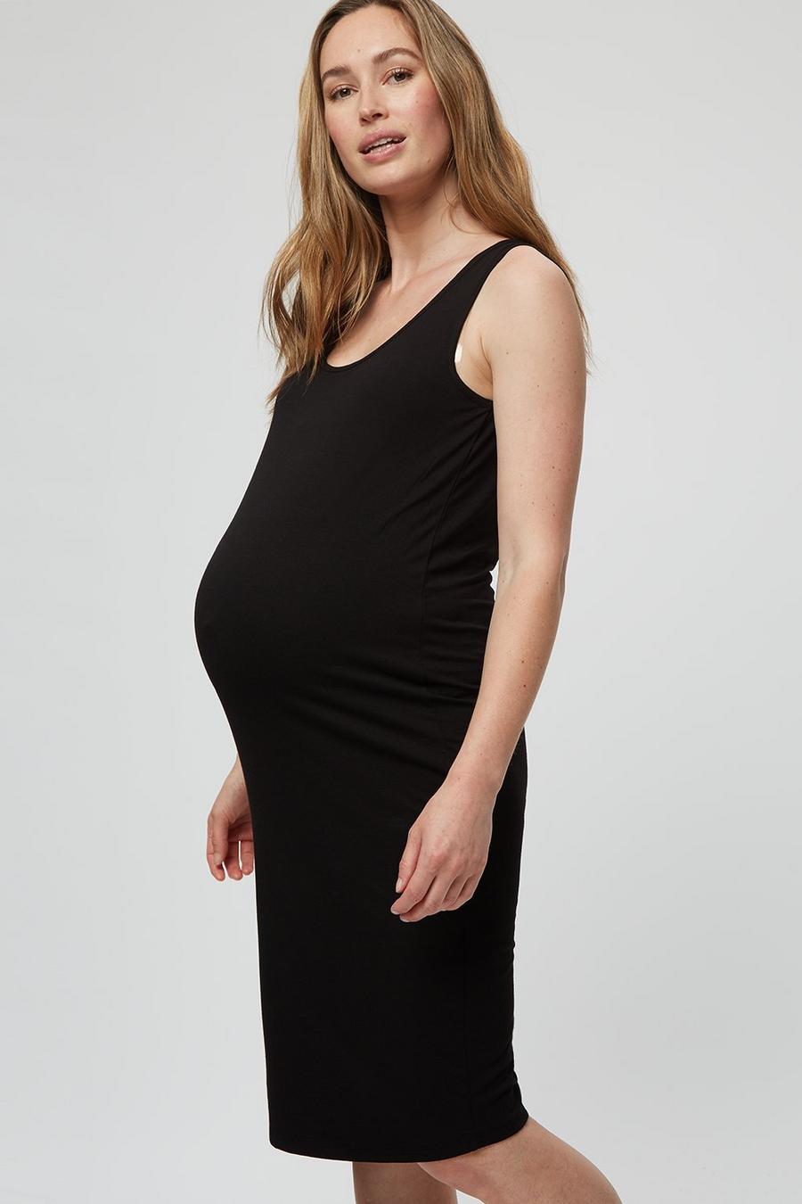 Maternity Black Sleeveless Dress