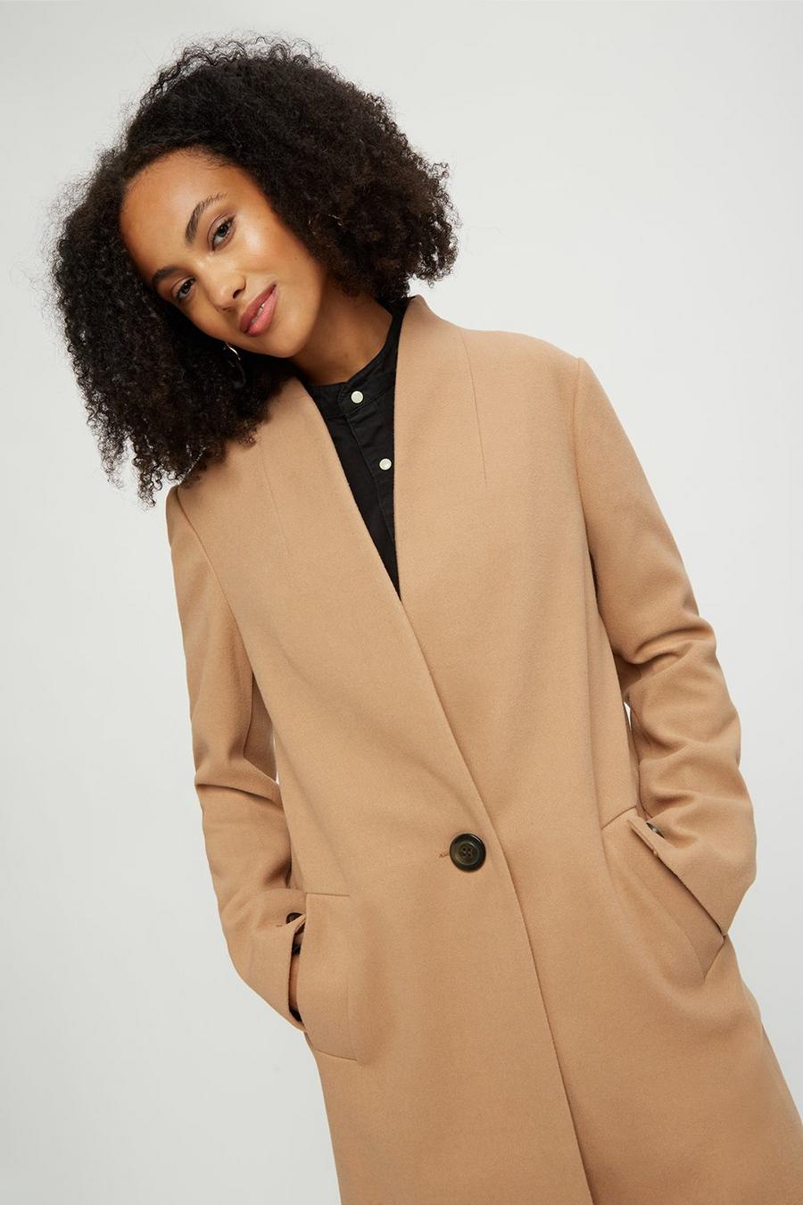 Tall Collarless Unlined Jacket