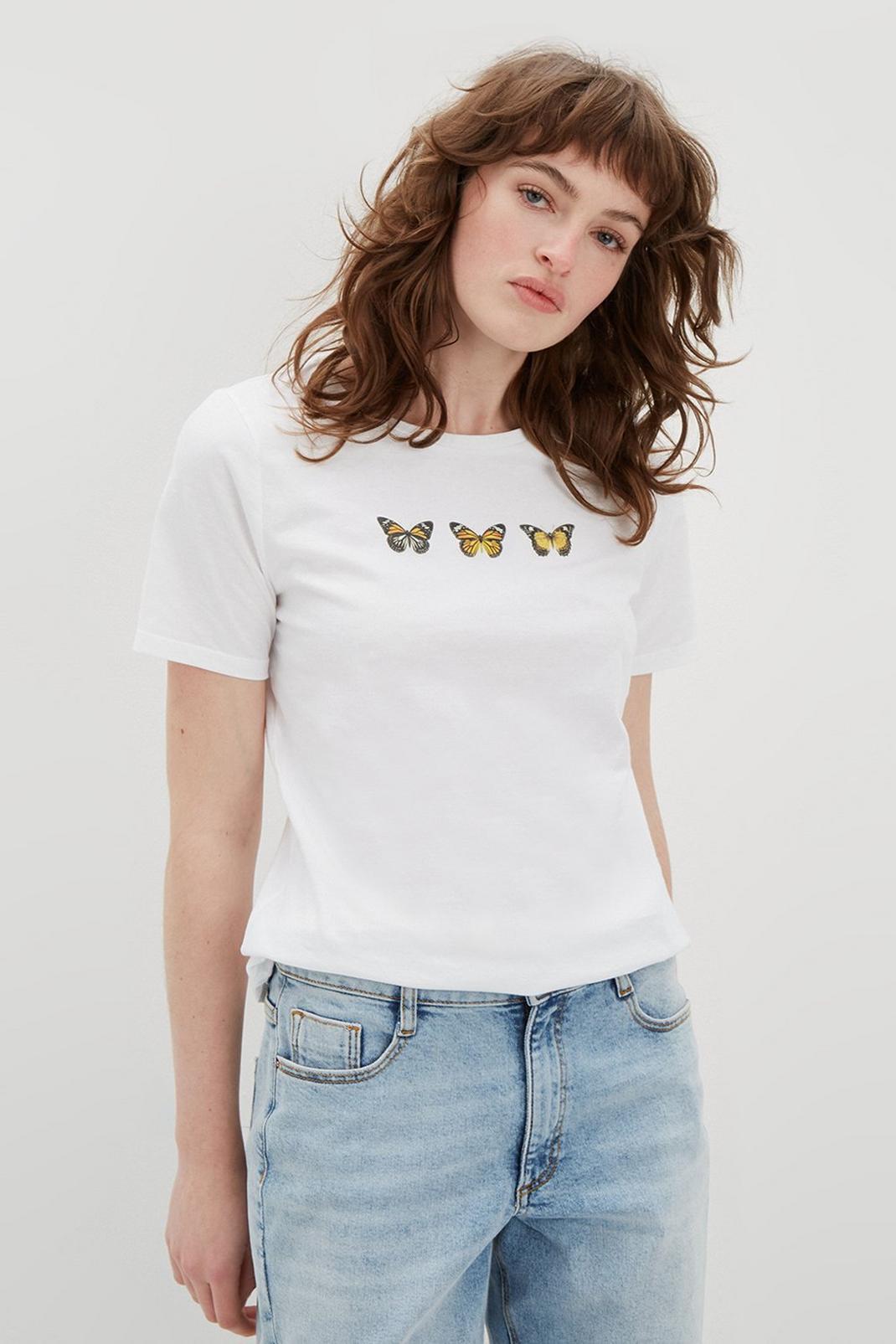173 Butterfly Logo T-shirt image number 1