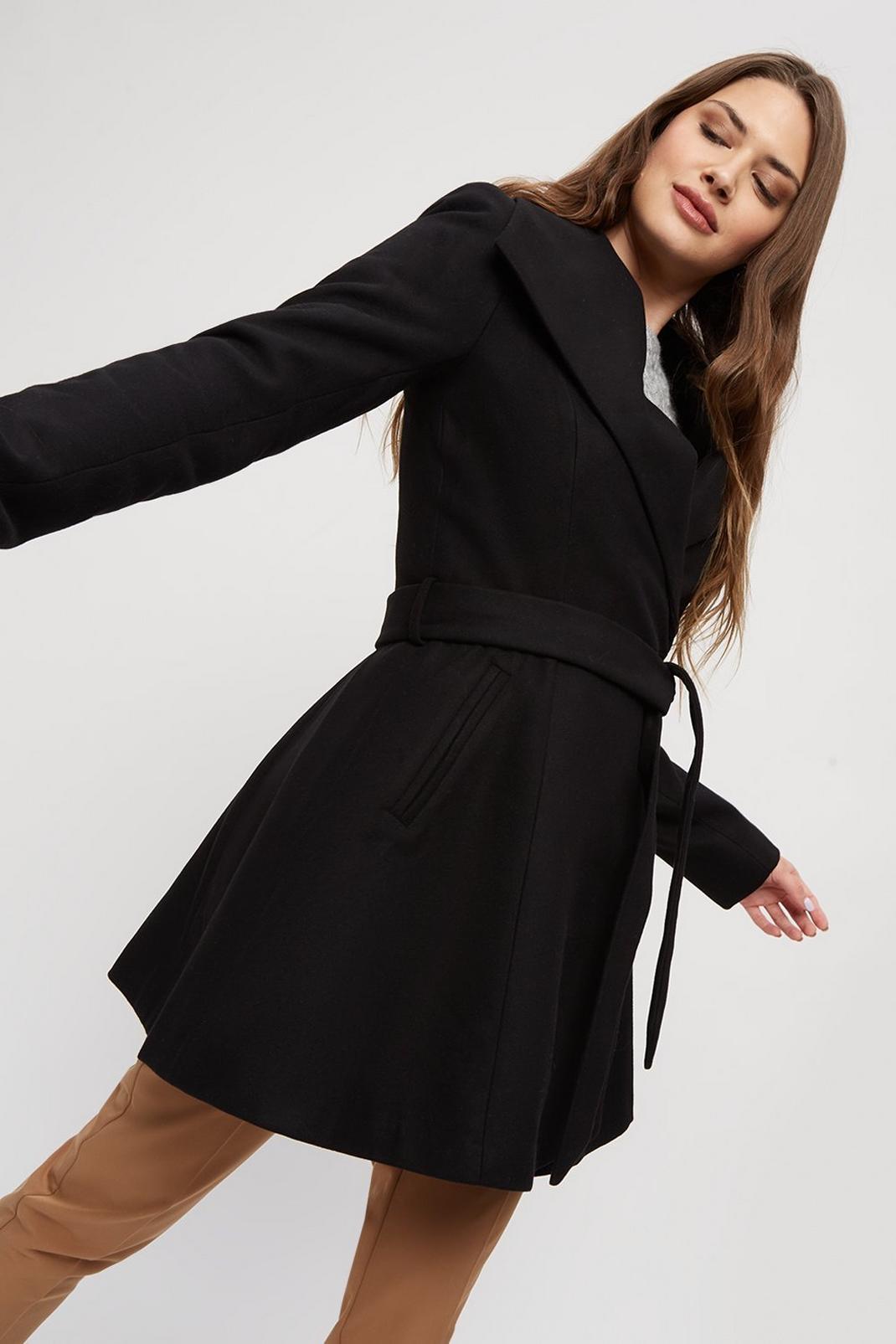 105 Tall Belted Wrap Coat image number 1