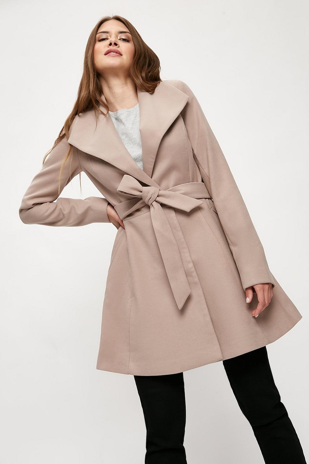 124 Tall Belted Wrap Coat image number 1