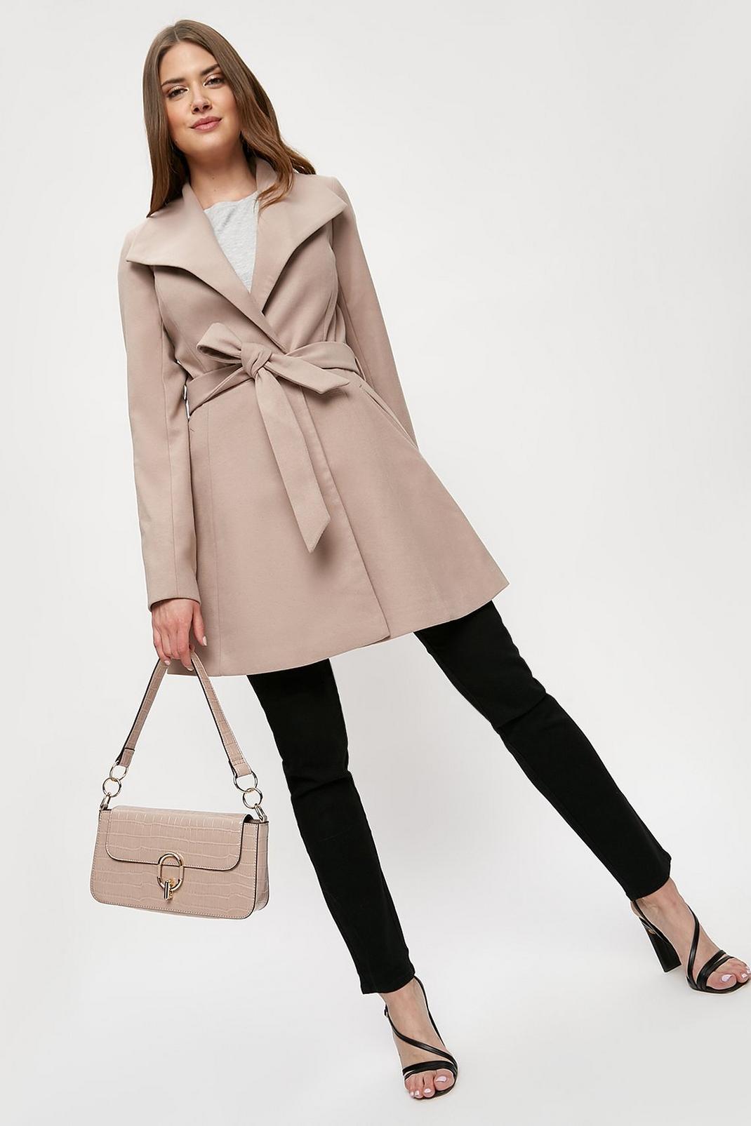 124 Tall Belted Wrap Coat image number 2