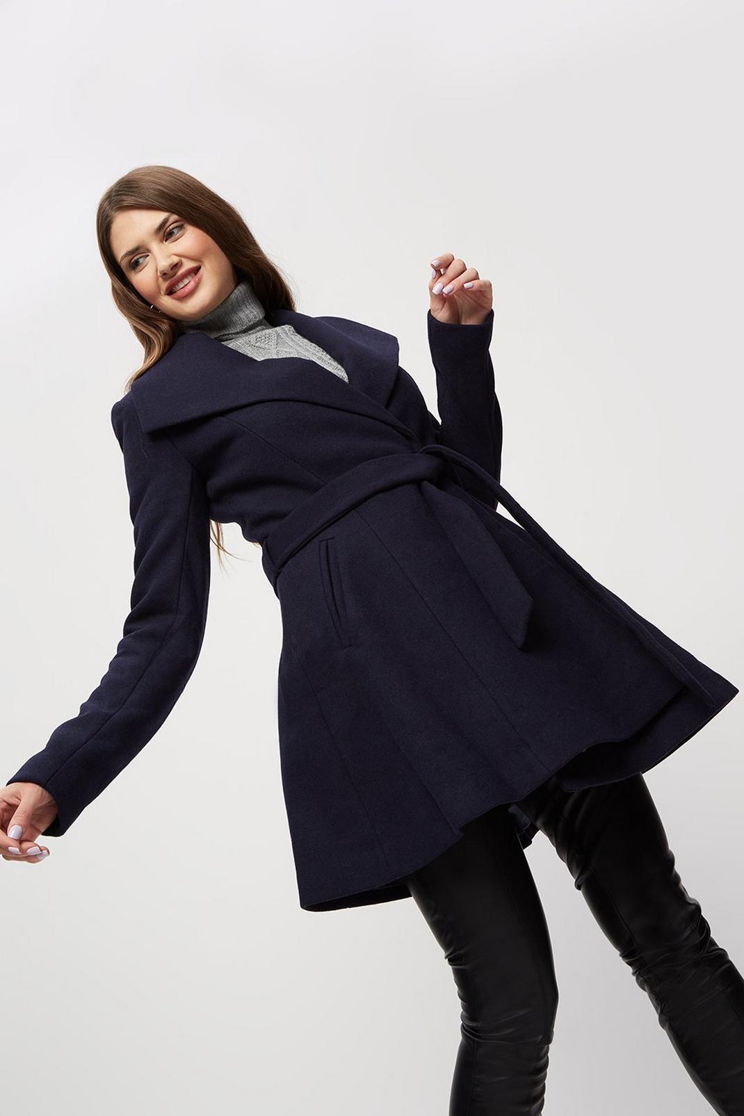 148 Tall Belted Wrap Coat image number 2