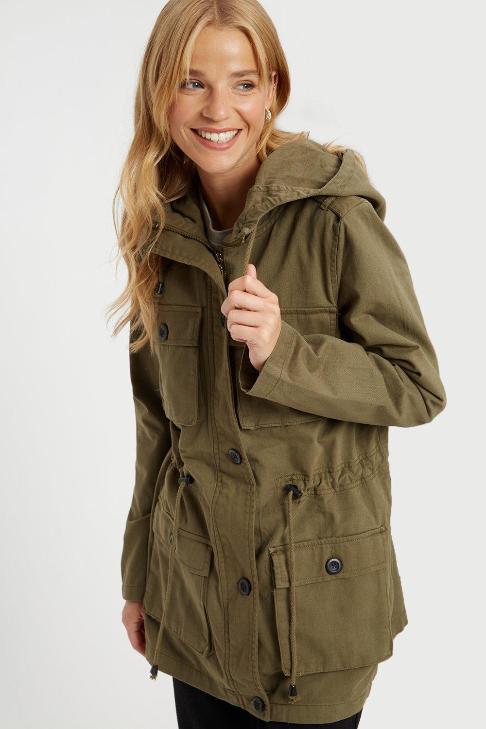 dorothy perkins khaki parka