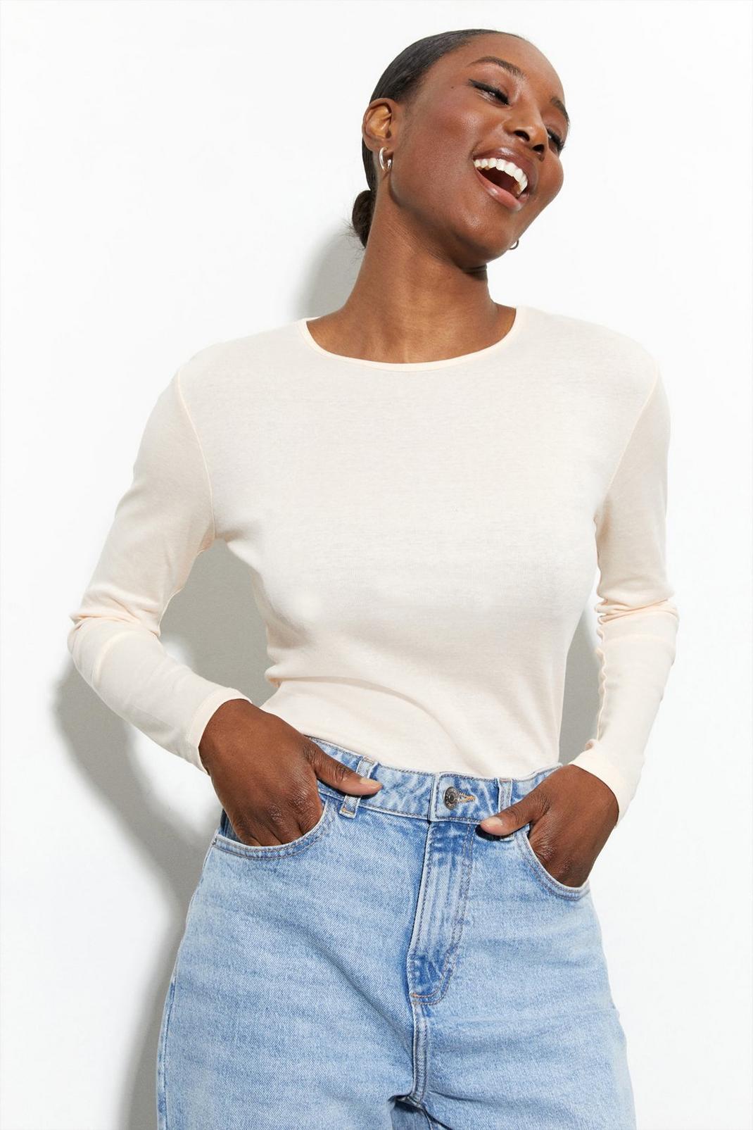 Blush Long Sleeve Crew Neck Top image number 1