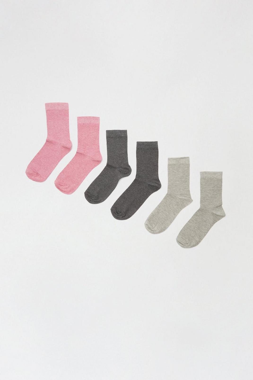 265 5 Pack Blush And Grey Ankle Sock image number 1