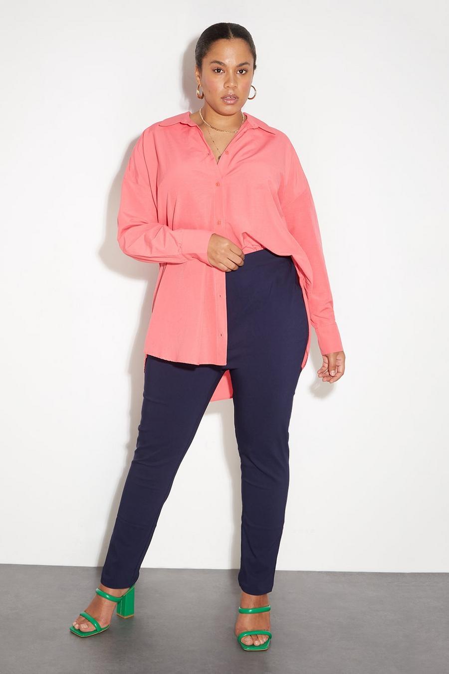Curve Navy Bengaline Trousers