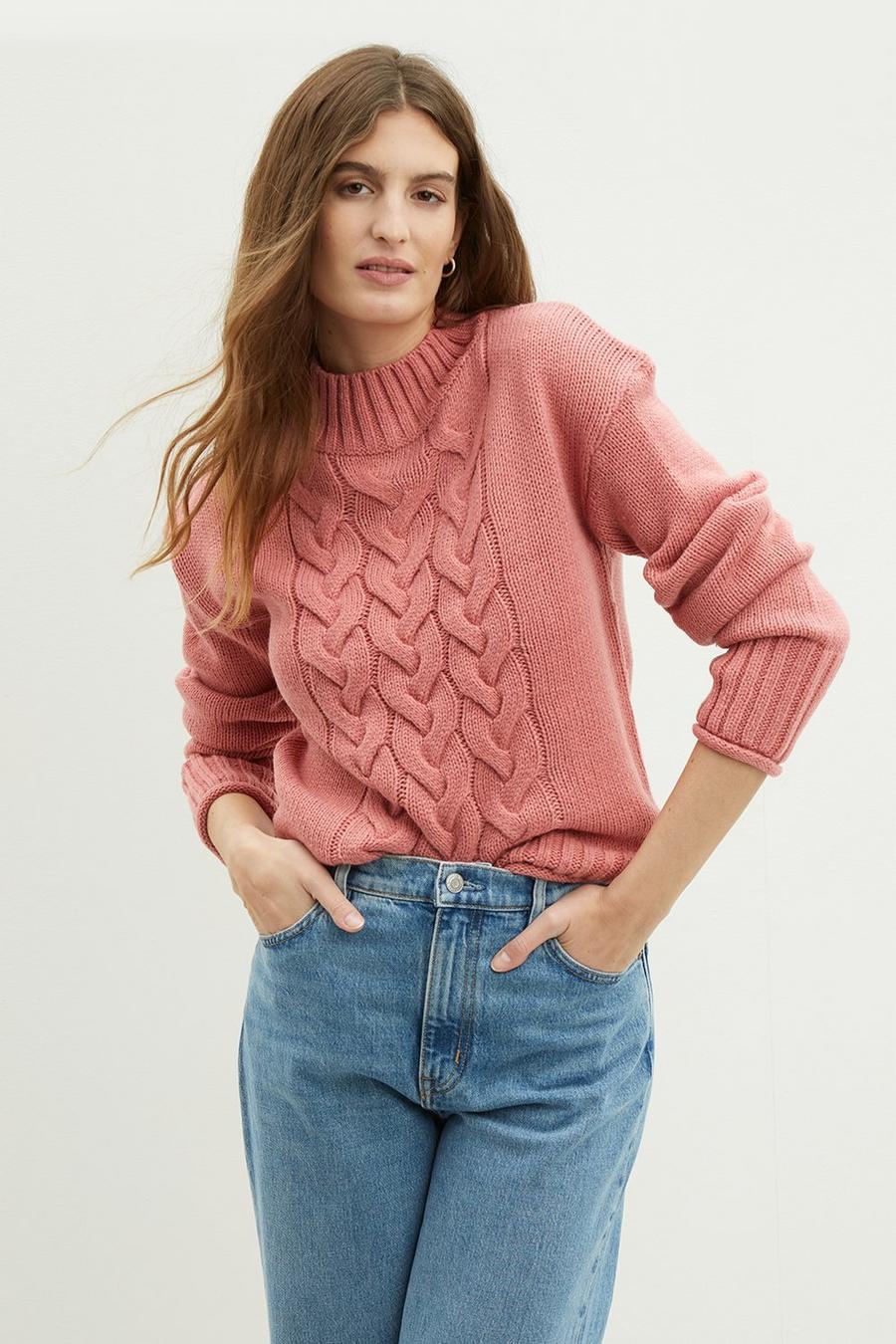 High Neck Cable Jumper