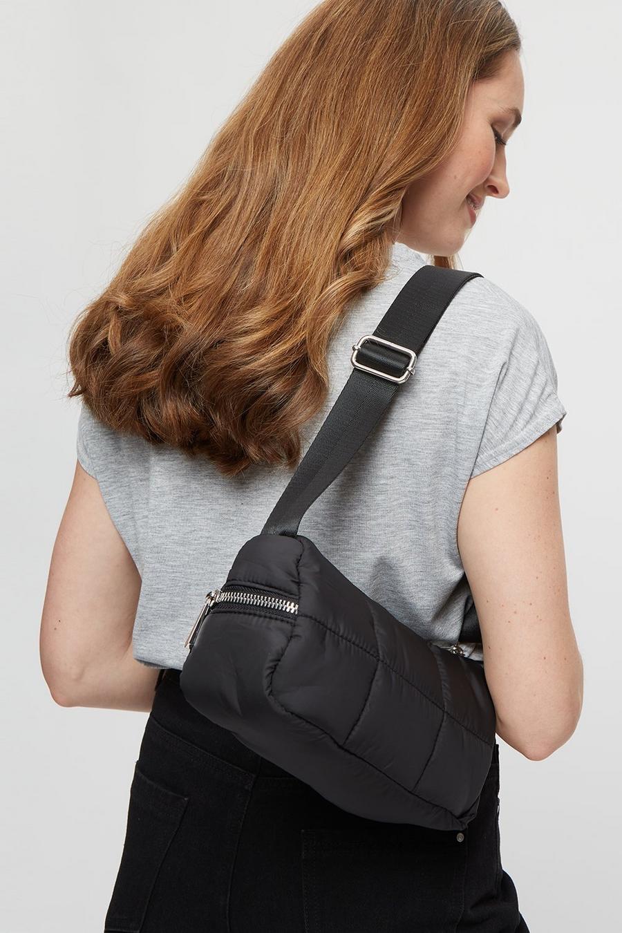 Nylon Quilted Shoulder Bag