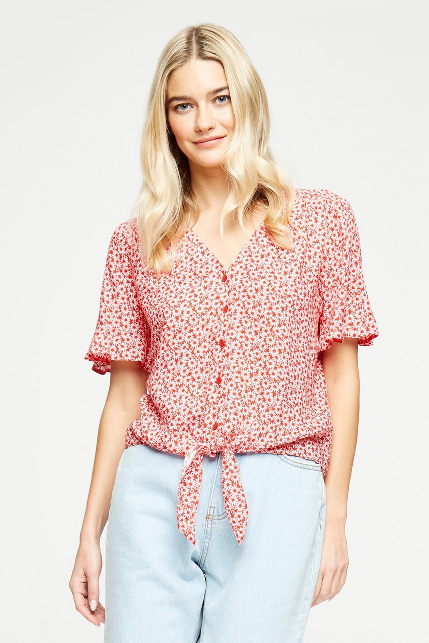 ditsy print top womens