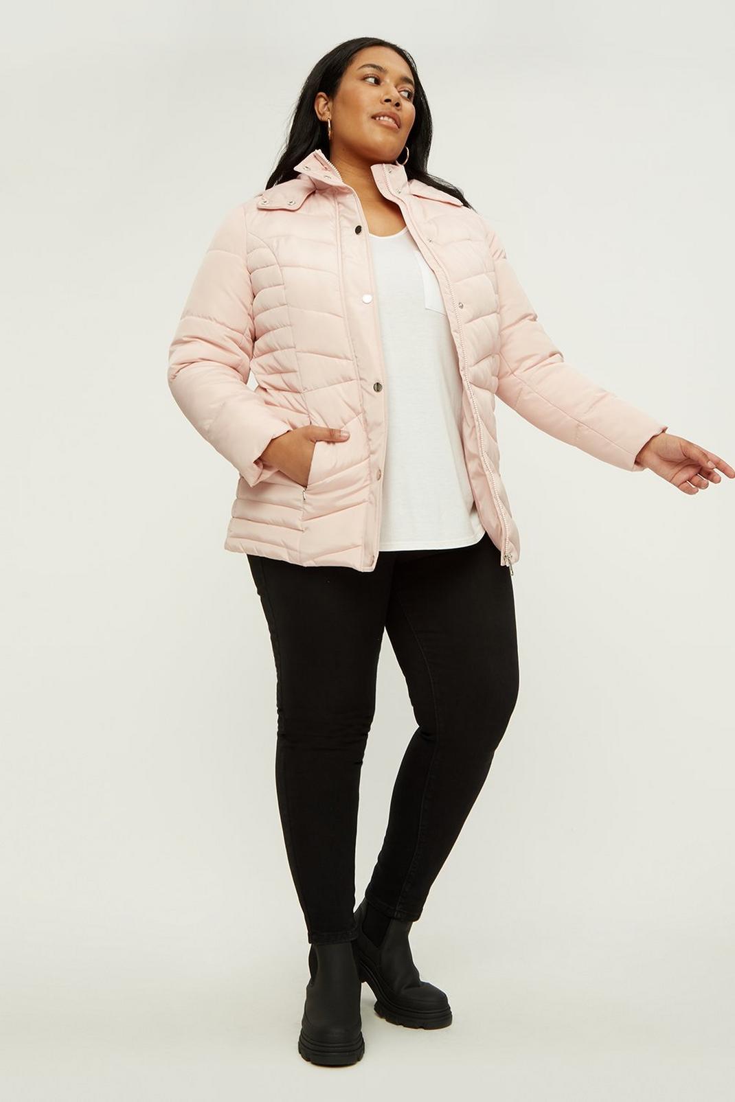 Blush Curve Quilted Short Padded Jacket image number 1