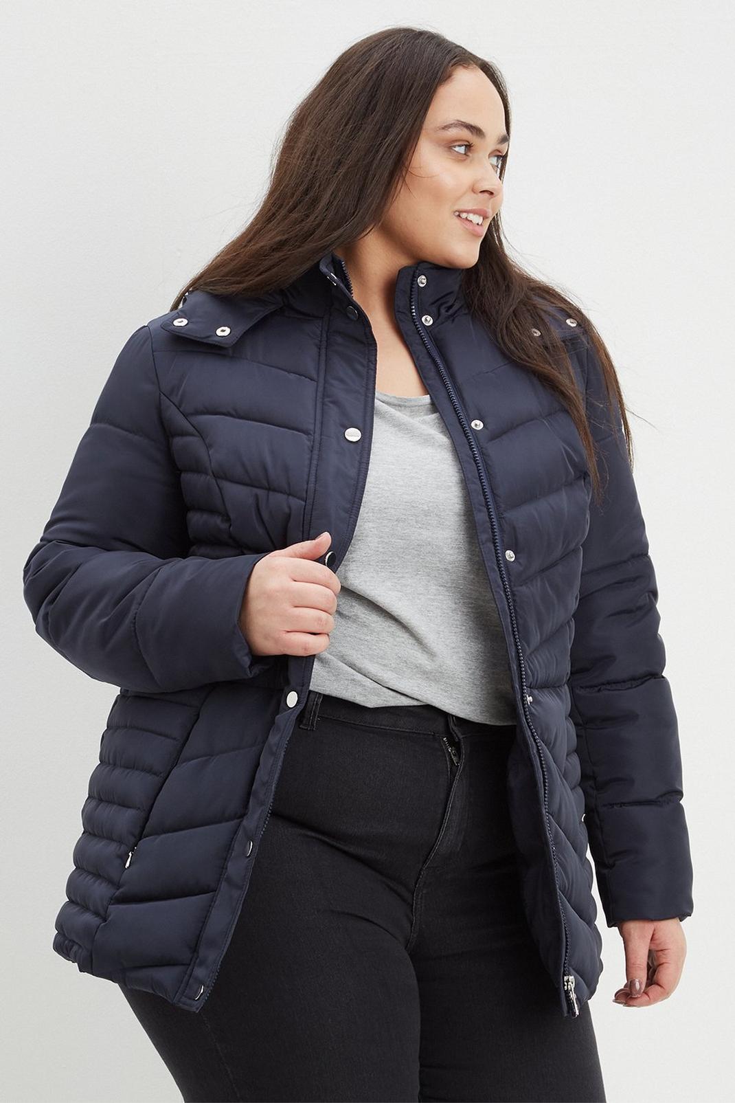 148 Curve Quilted Short Padded Jacket image number 1