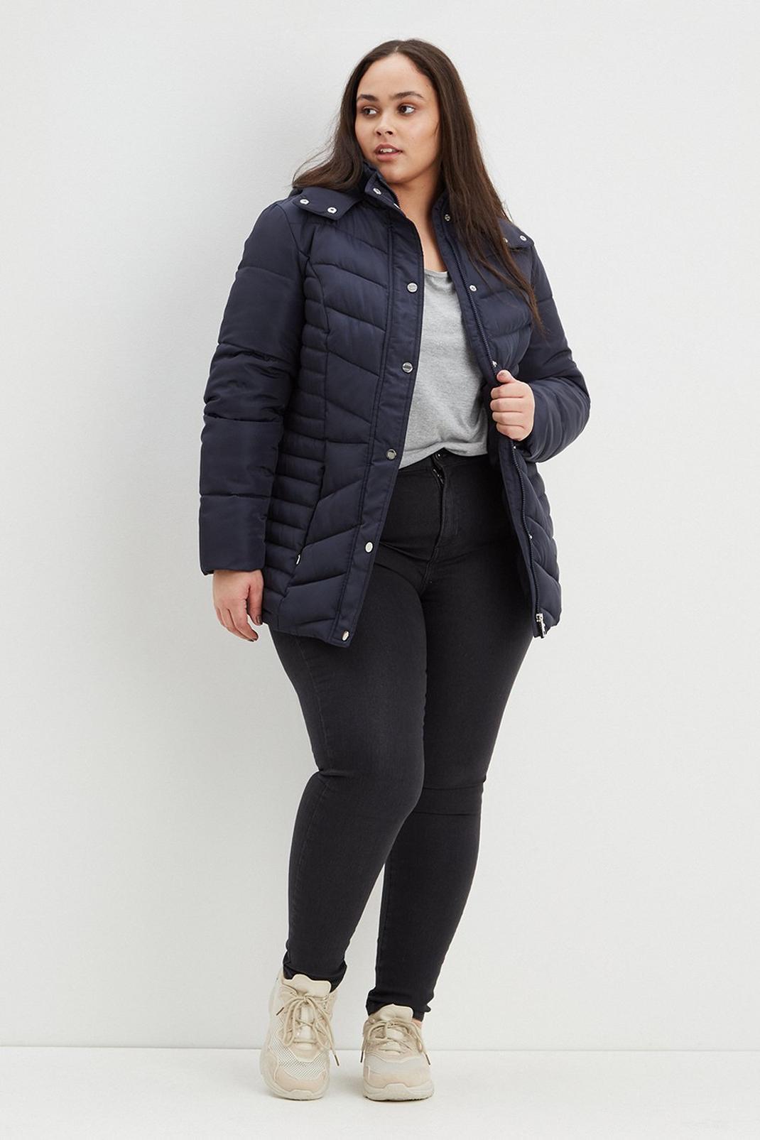148 Curve Quilted Short Padded Jacket image number 2