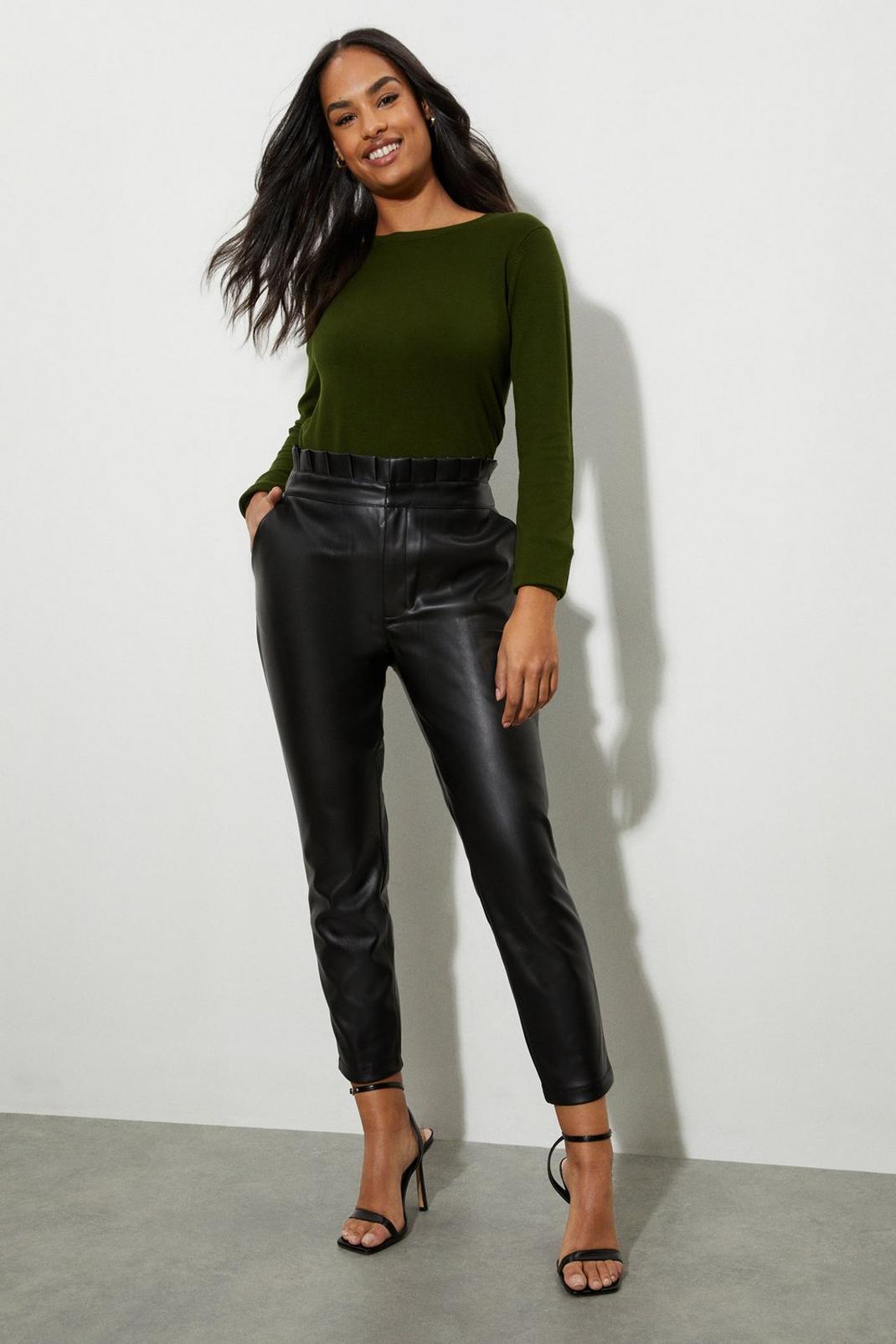 105 Pu Paperbag Trousers image number 1