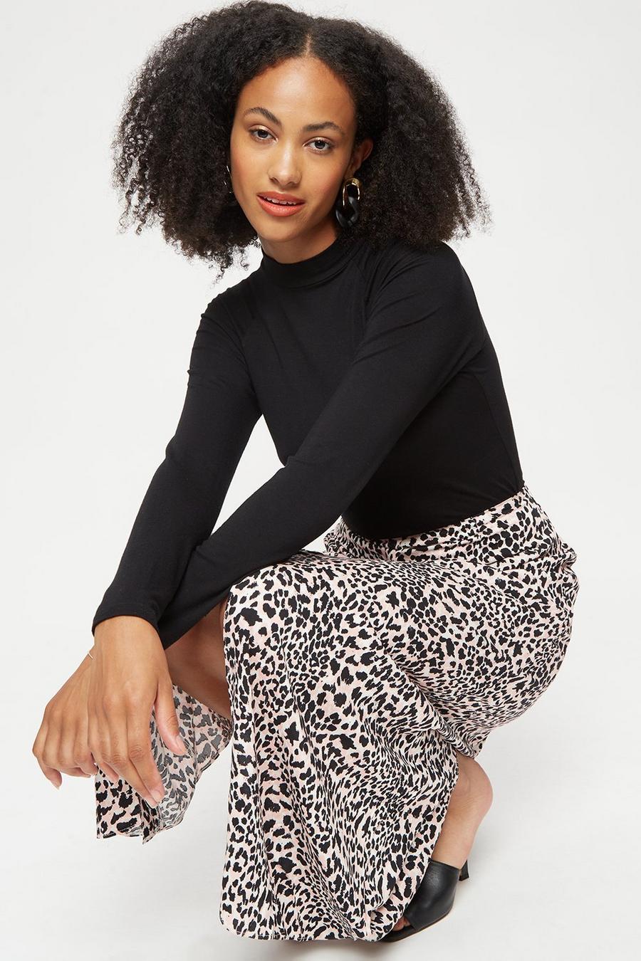 Tall Leopard Print Skirt