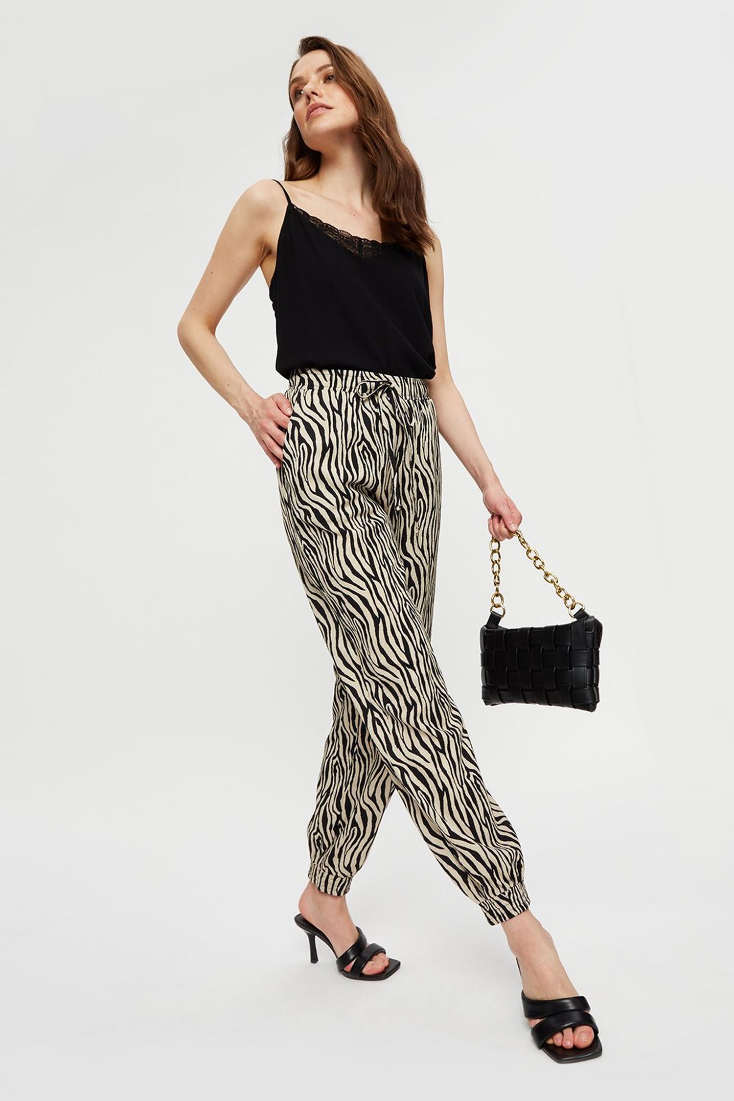 zebra print joggers