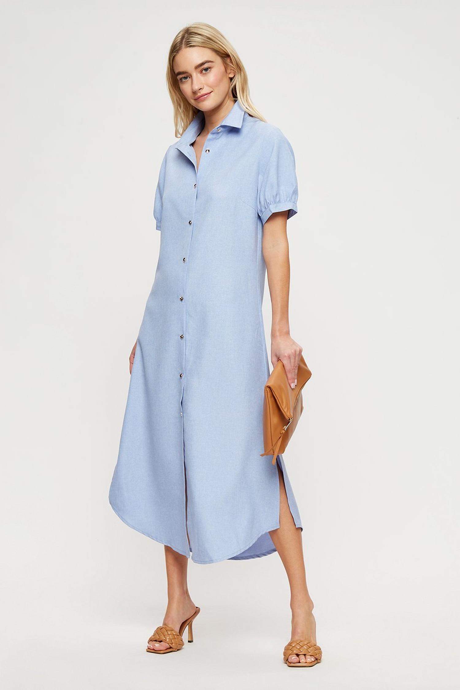 linen shirt dress with pockets