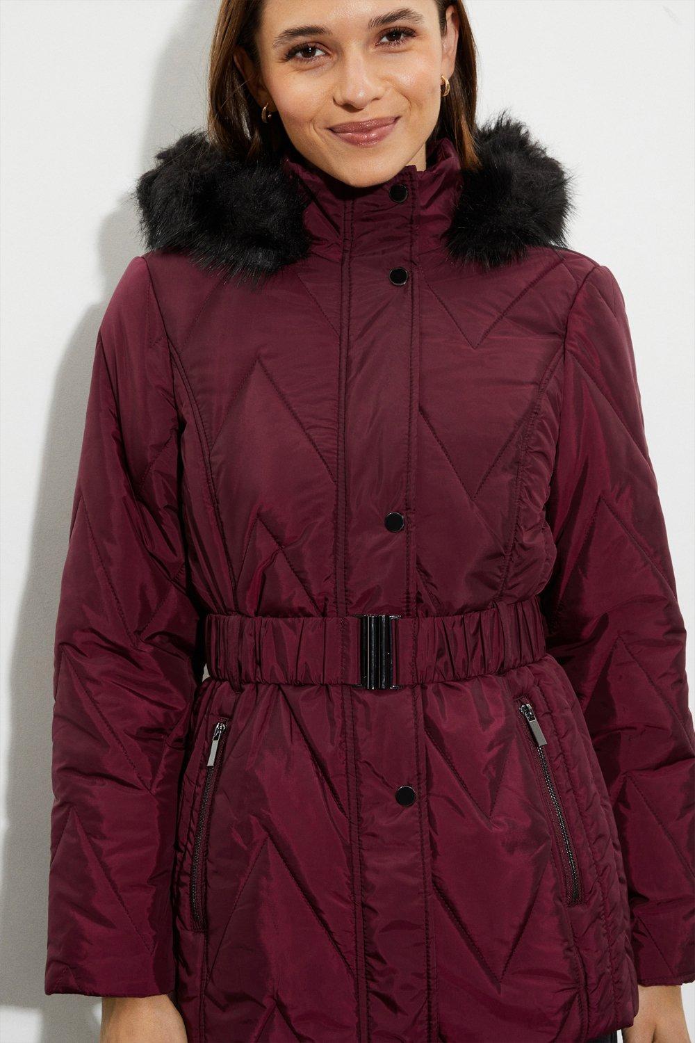 burgundy coat size 20