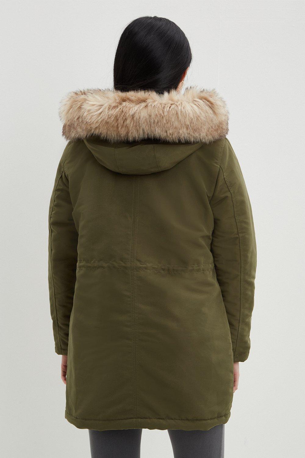 dorothy perkins khaki parka