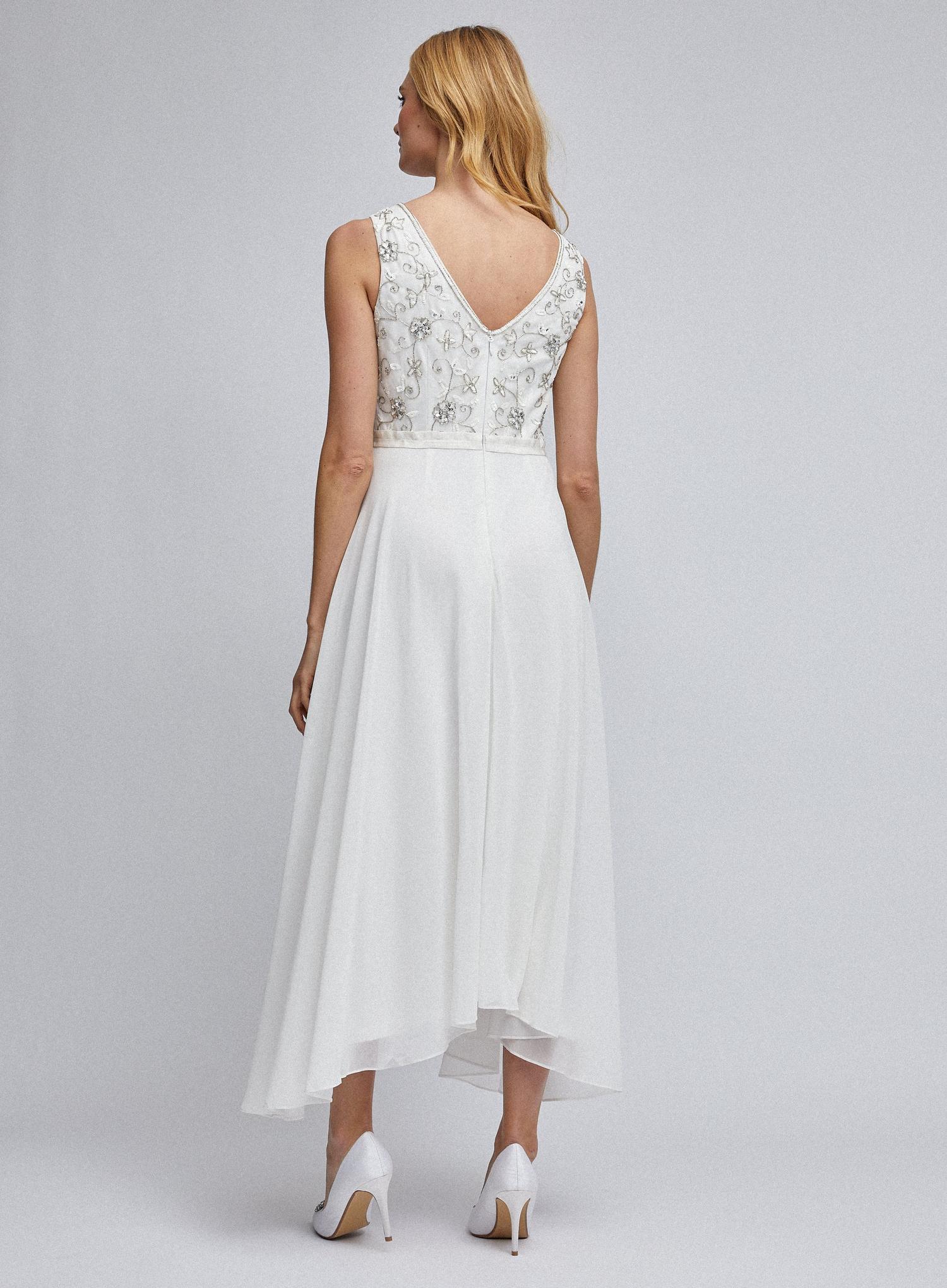 Eva Off White Bridal Midi Dress Dorothy Perkins UK
