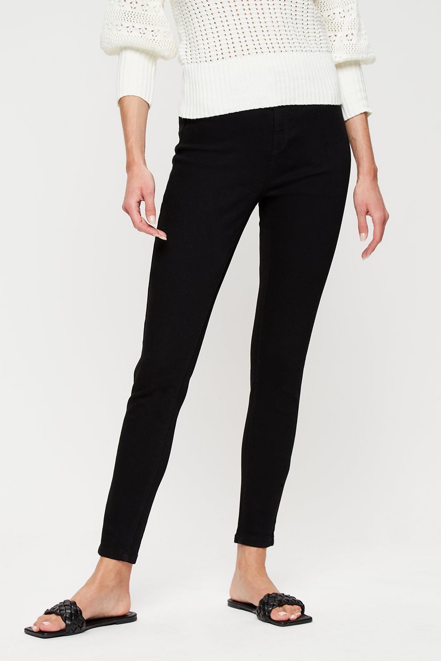 high rise black skinny pants