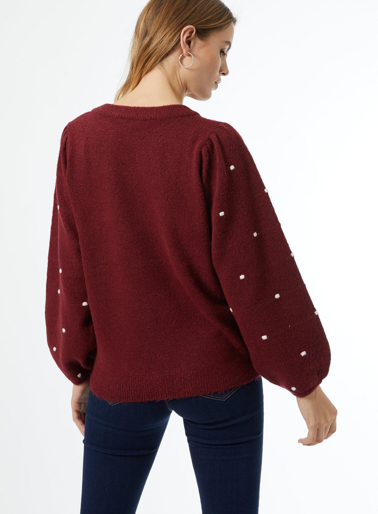 Burgundy All Over Bobble Jumper Dorothy Perkins Uk