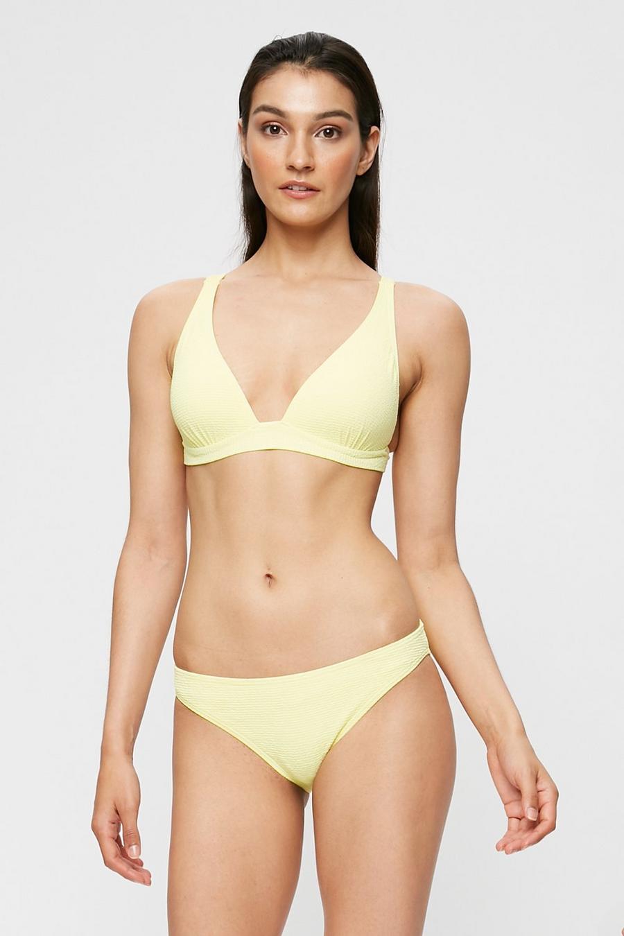Lemon Textured Bikini Top