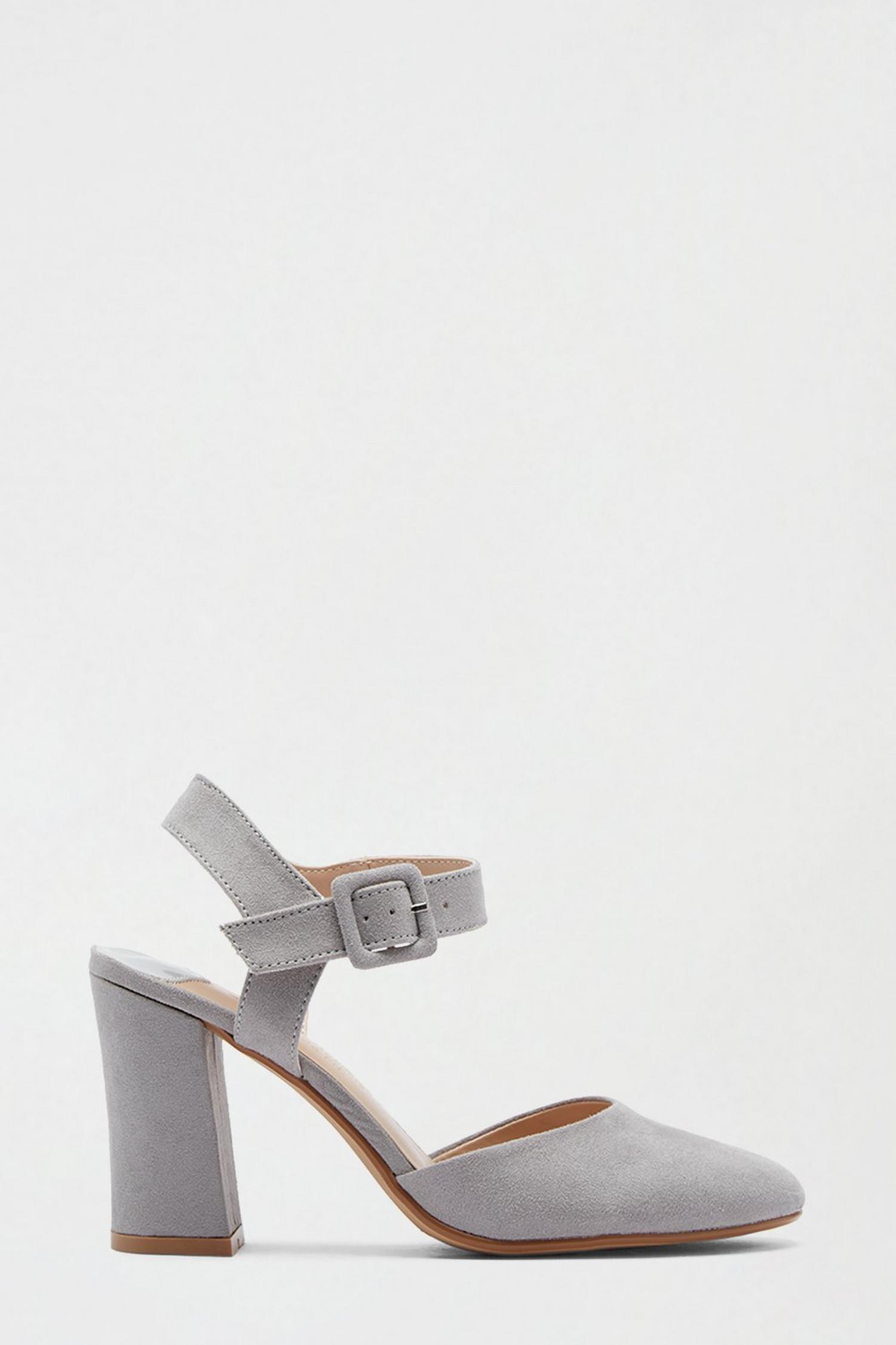 Wide Fit Grey Date Court Shoe | Dorothy Perkins UK