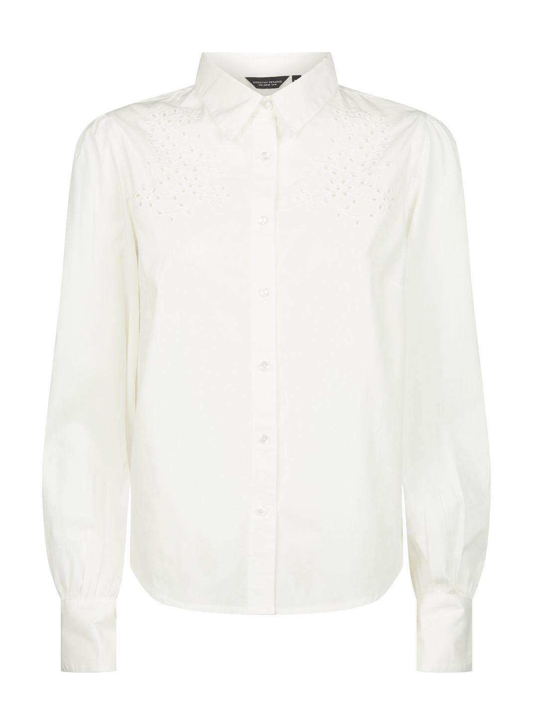 173 Ivory Broderie Detail Shirt image number 2