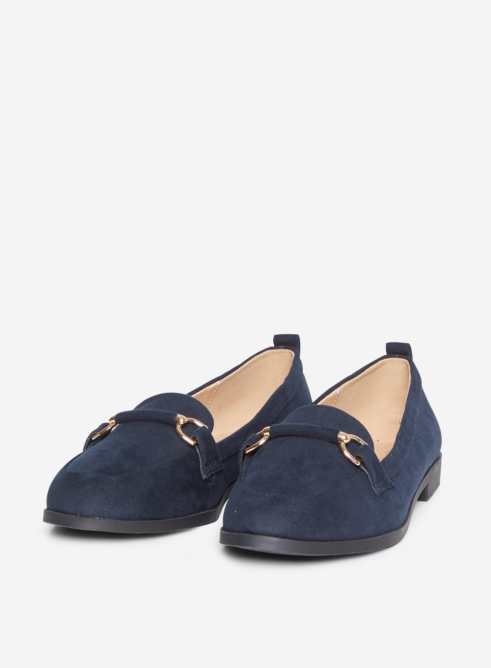 navy wide fit loafers