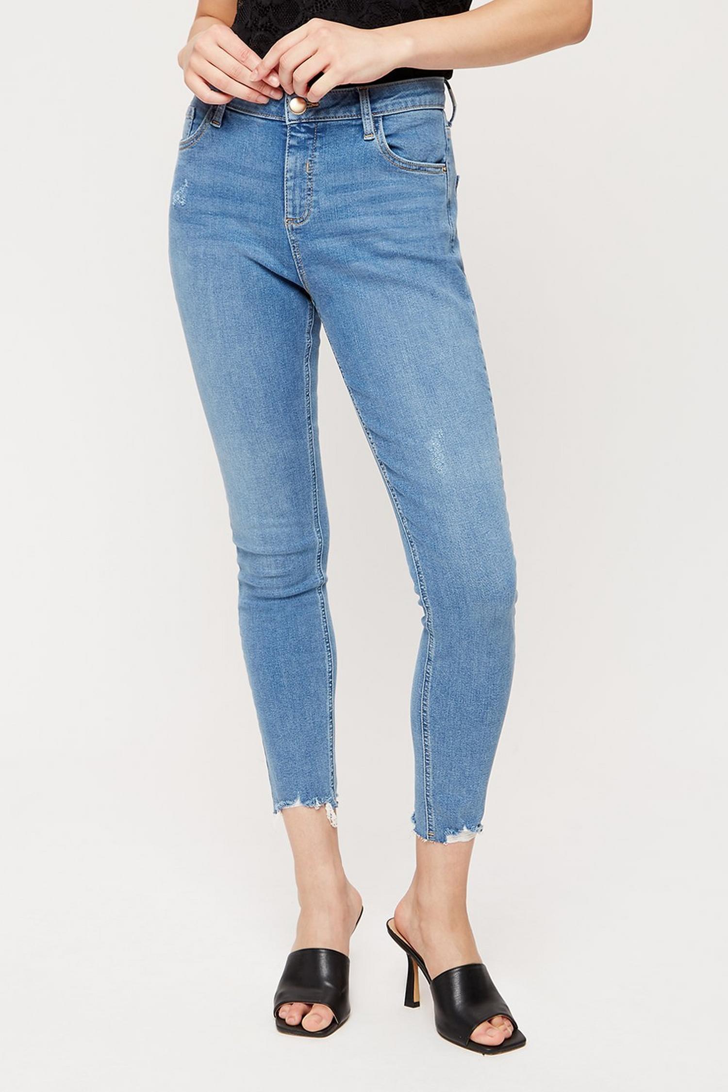 Lightwash Long Nibble Darcy Jeans | Dorothy Perkins UK