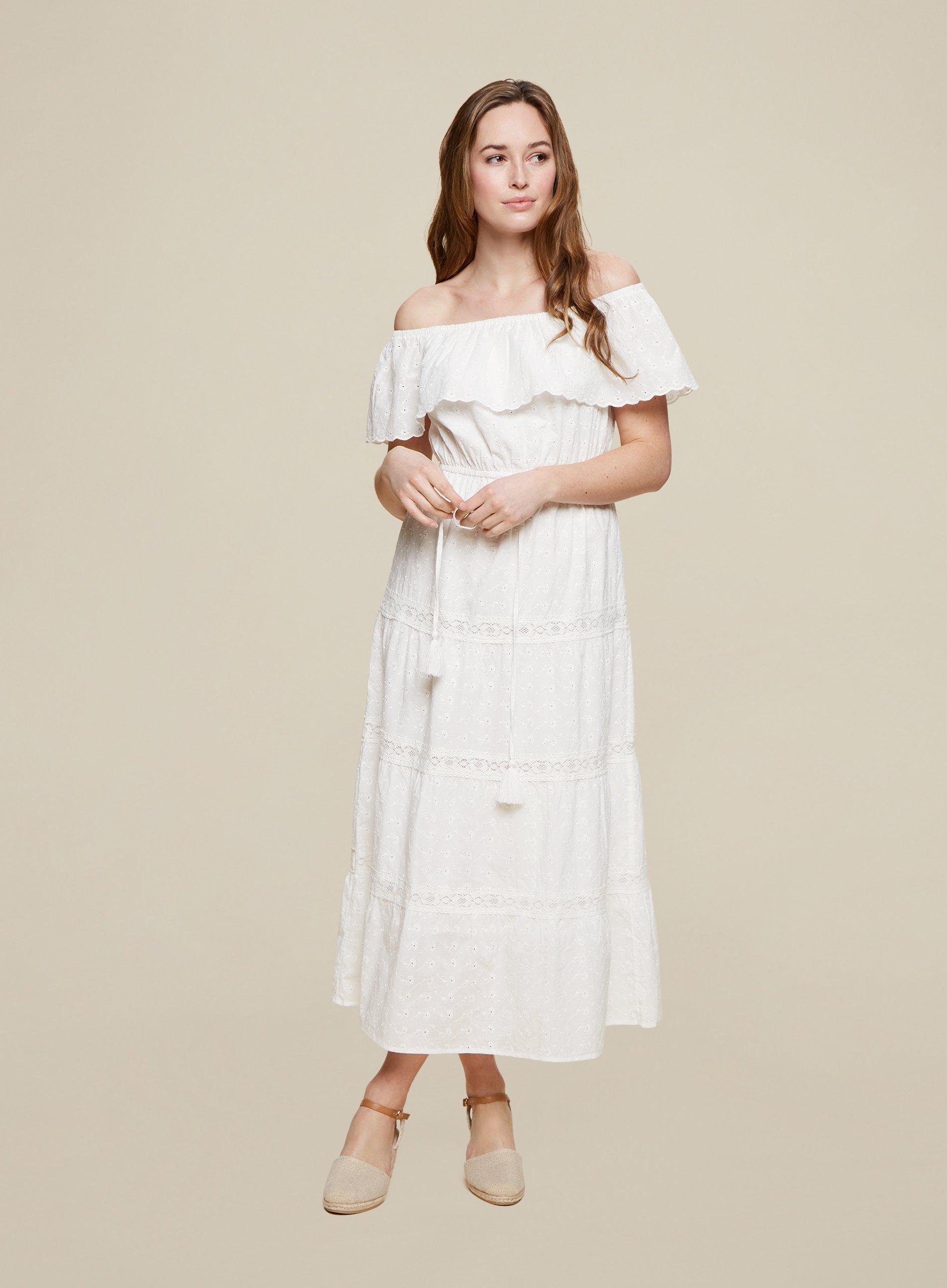 bardot broderie dress