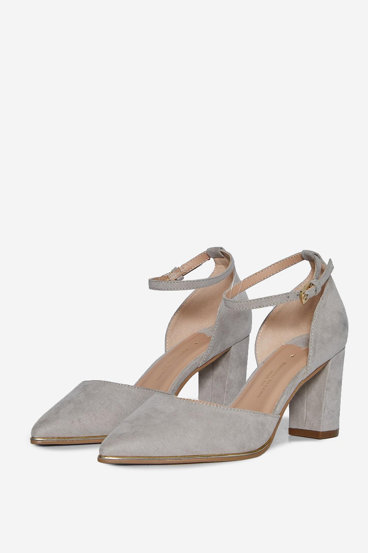 Wide Fit Grey Evoke Court Shoes Dorothy Perkins UK