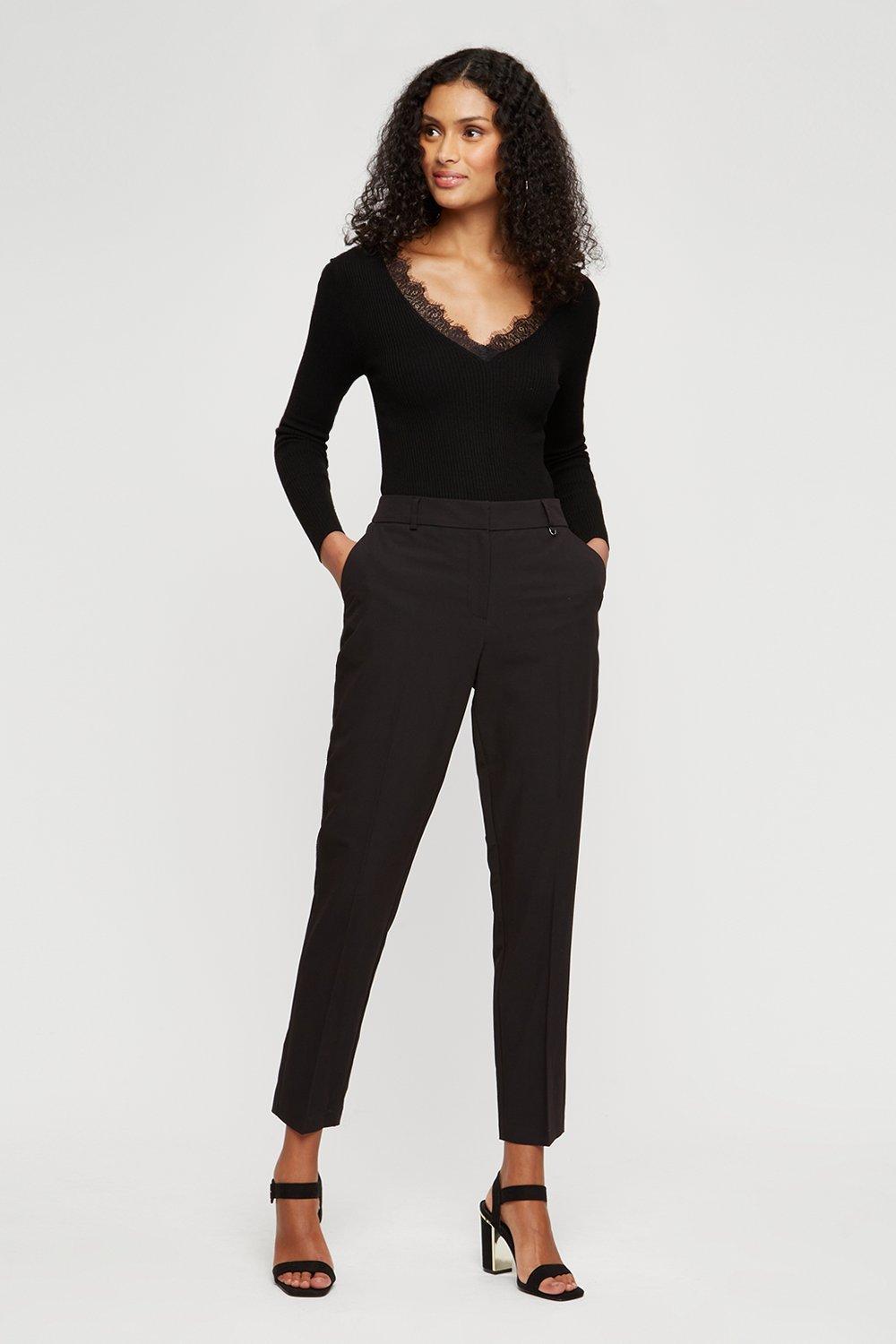 high waisted trousers slim fit