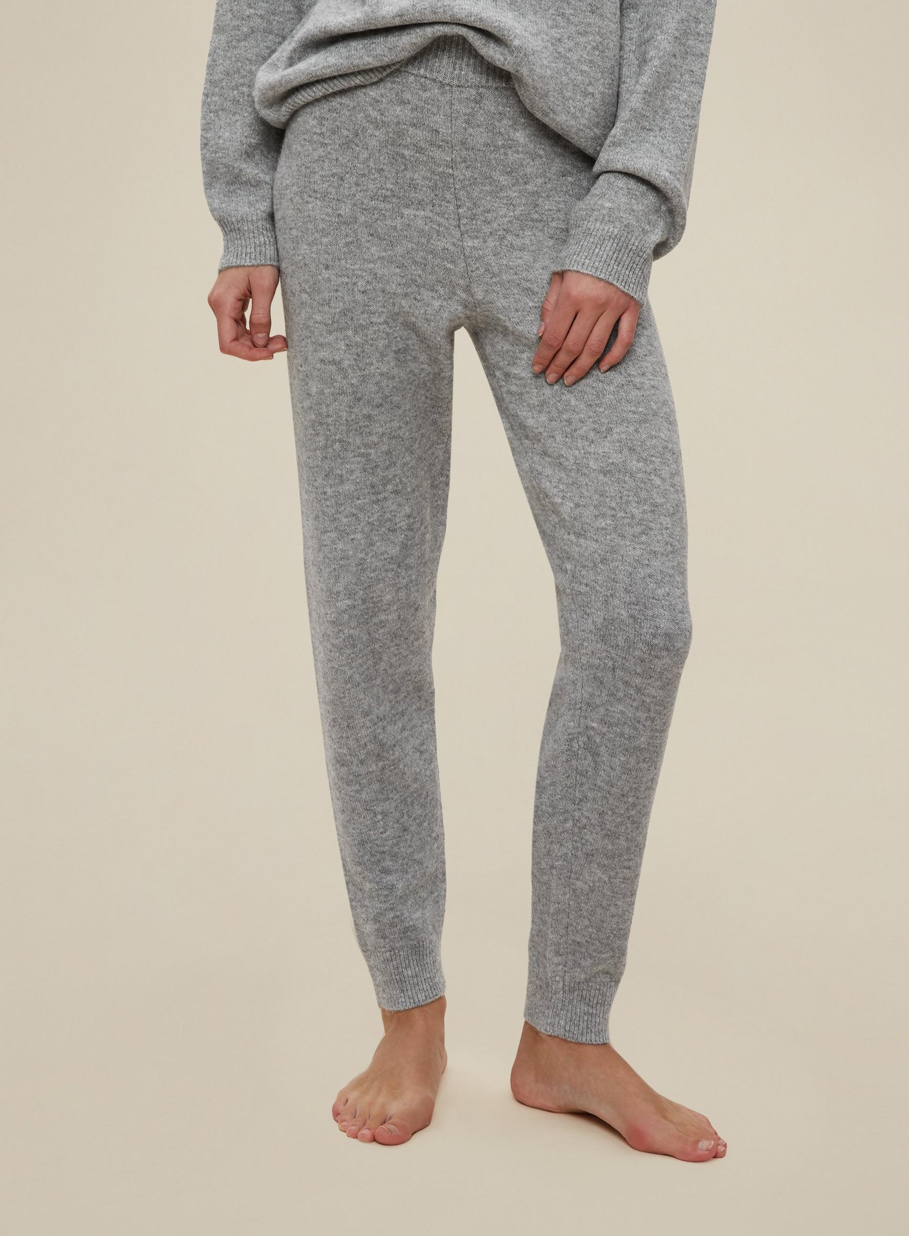 knitted grey joggers