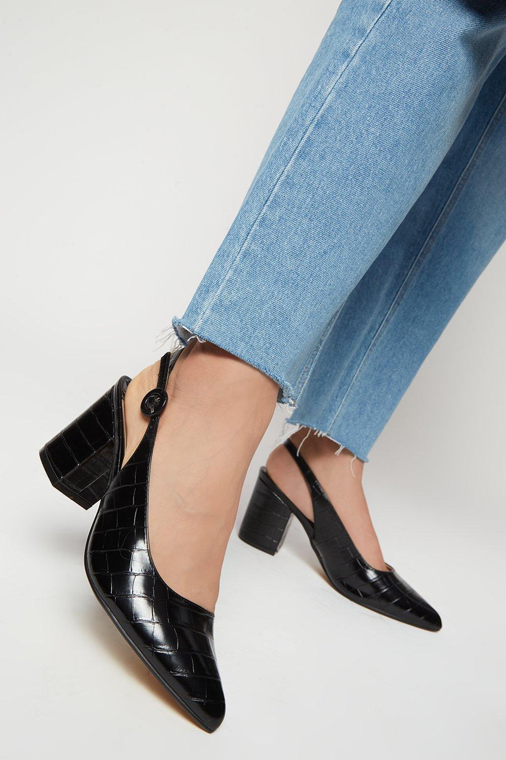 dorothy perkins black court shoes