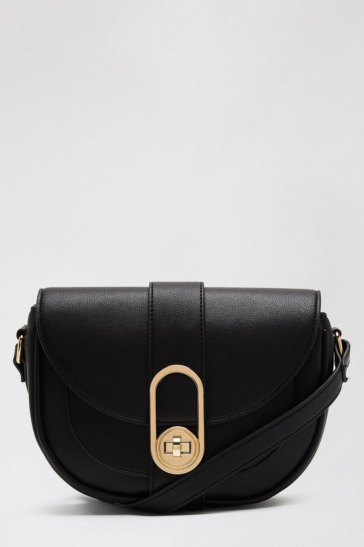 Black Saddle Bag | Dorothy Perkins UK