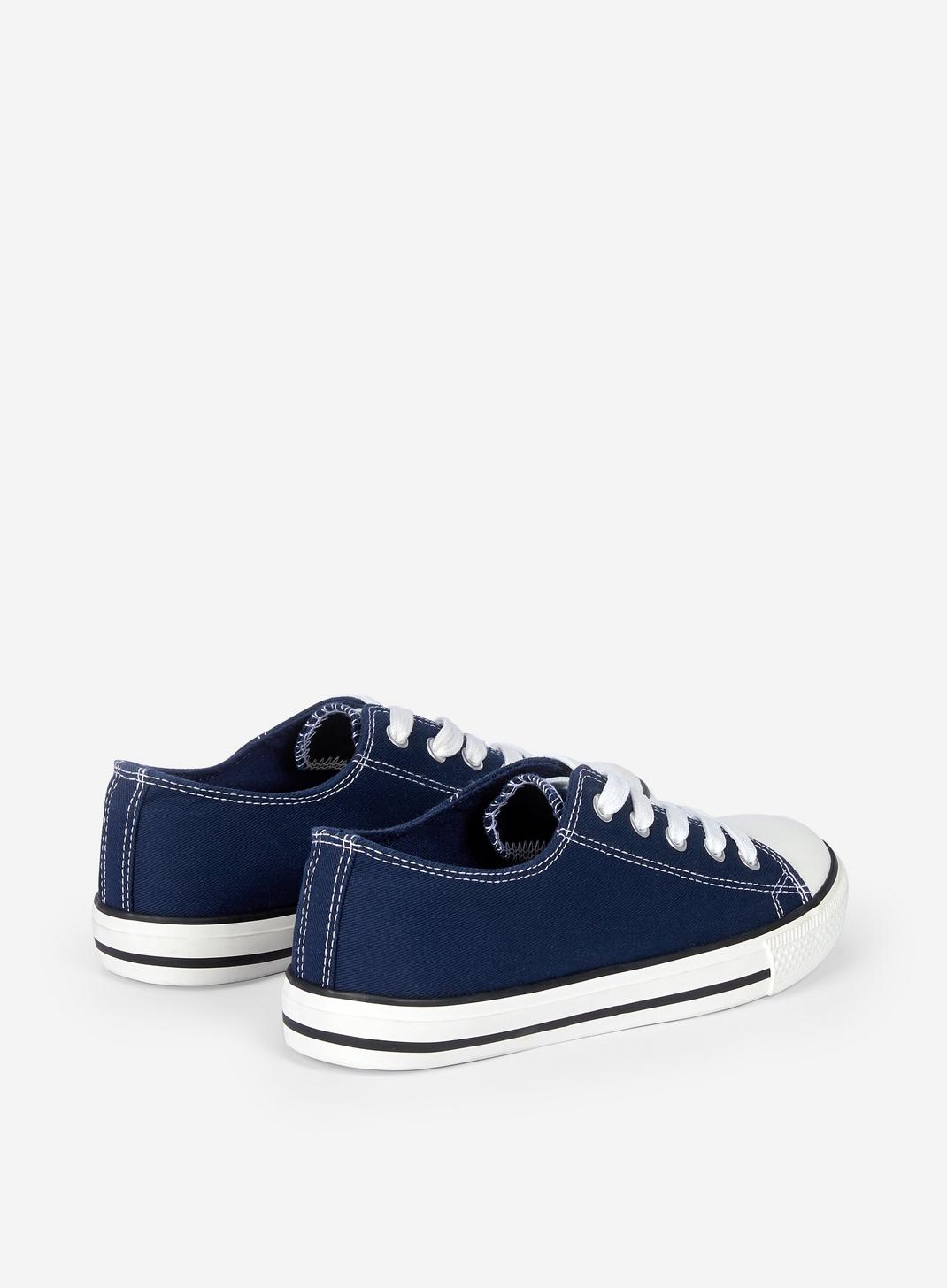 148 Navy Icon Canvas Trainers image number 2