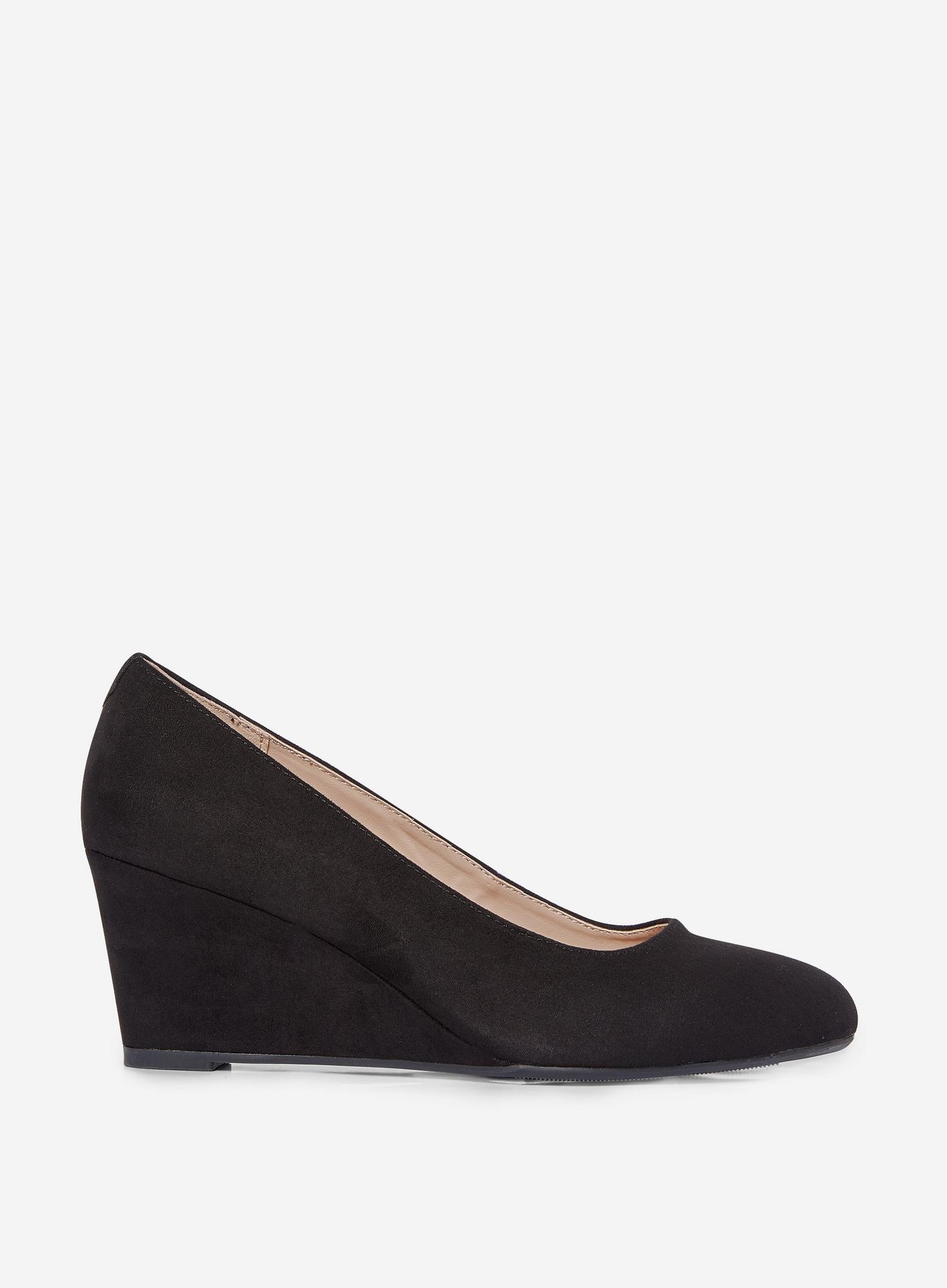 Black Dreamer Wedge Court Shoes | Dorothy Perkins UK