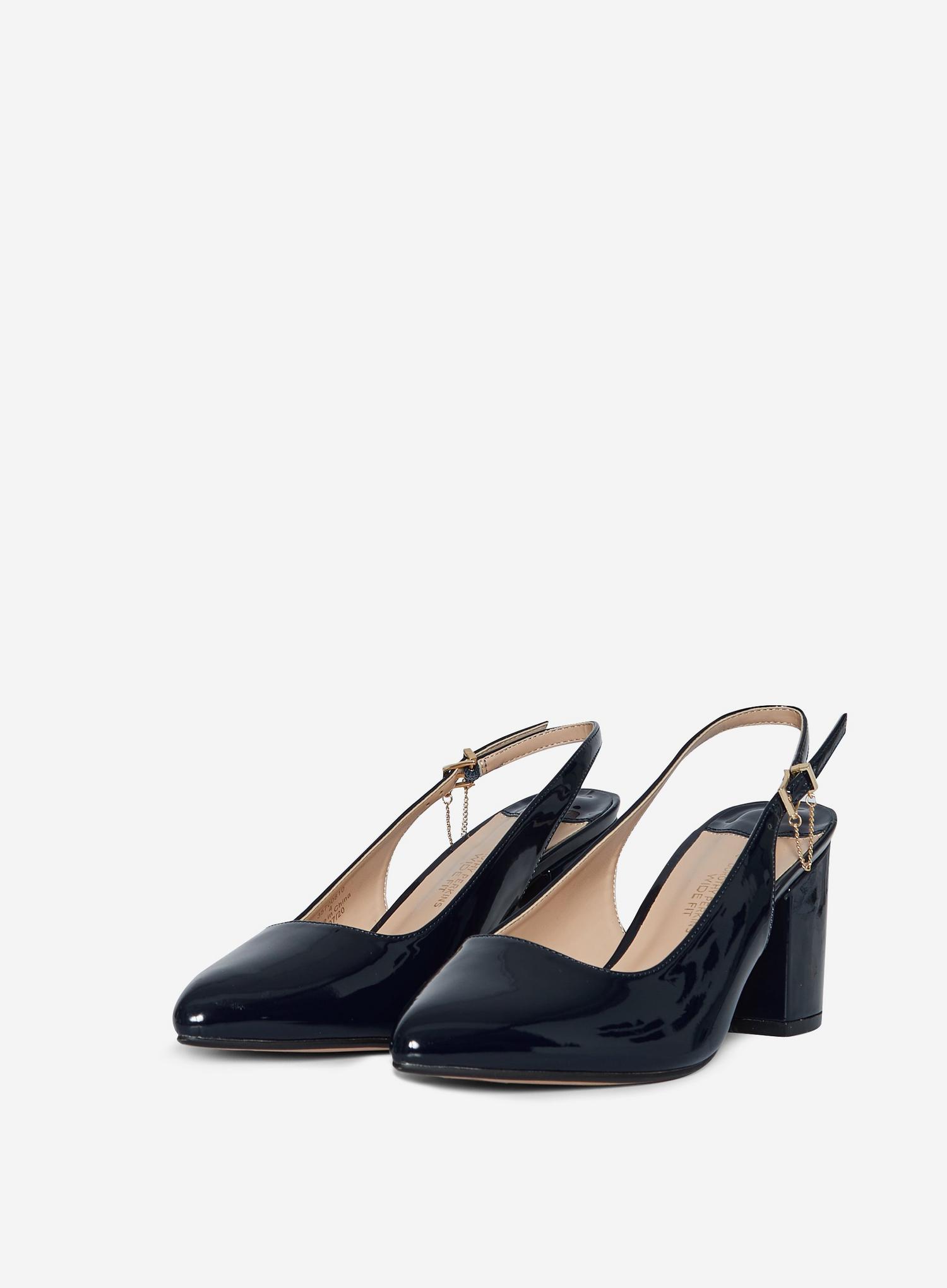 navy wide fit shoes ladies