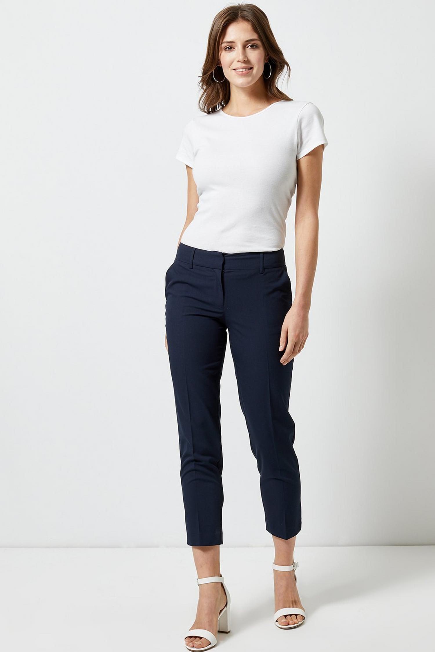 navy ankle pants