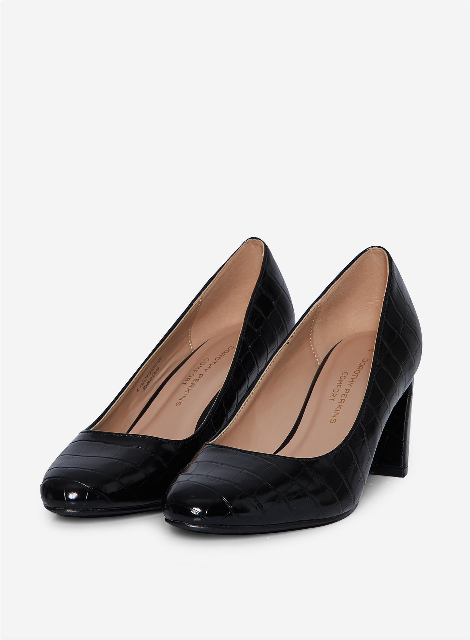 Black Denver Court Shoes | Dorothy Perkins UK