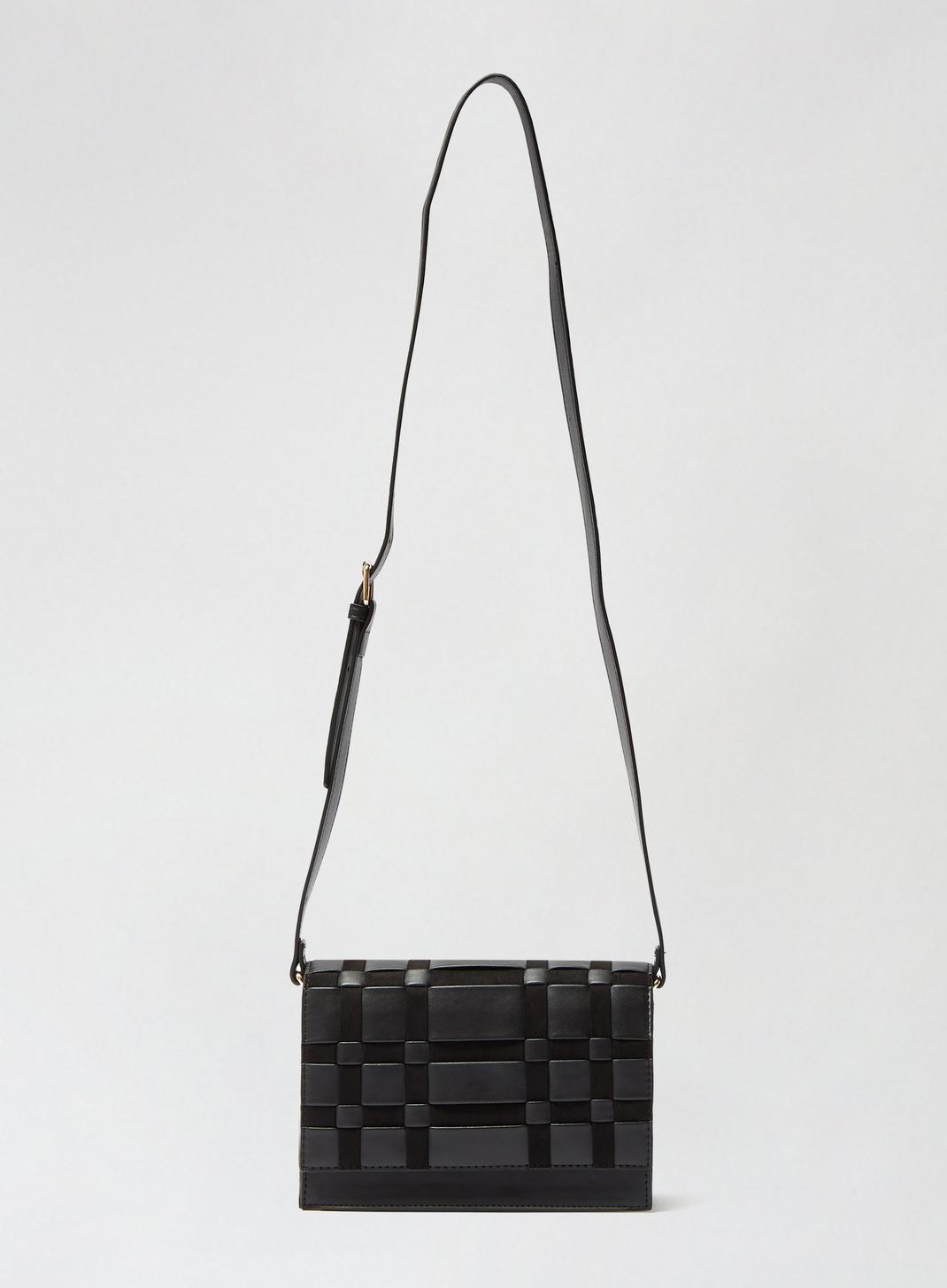 105 Black Weave Crossbody Bag image number 1