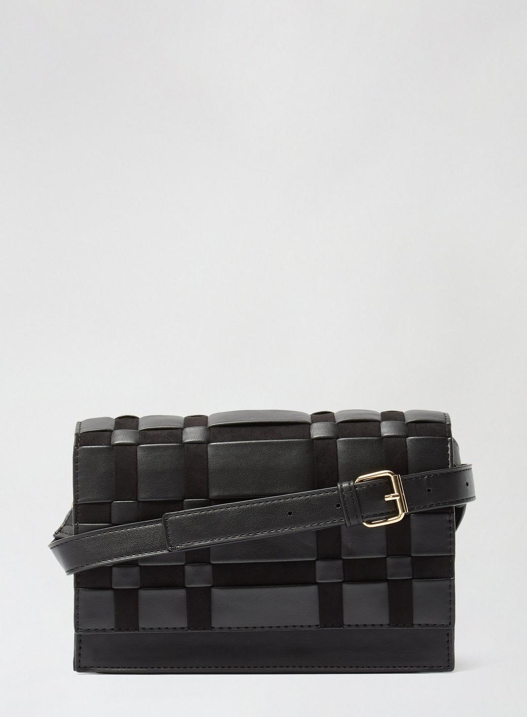 105 Black Weave Crossbody Bag image number 2