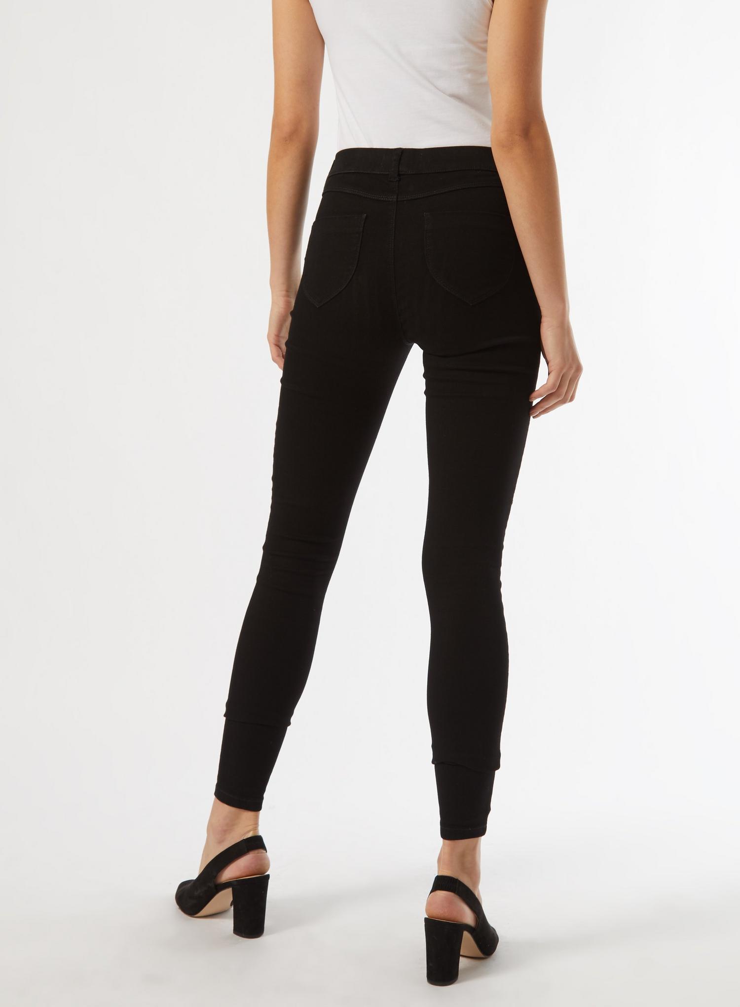 high waisted black jeggings with pockets