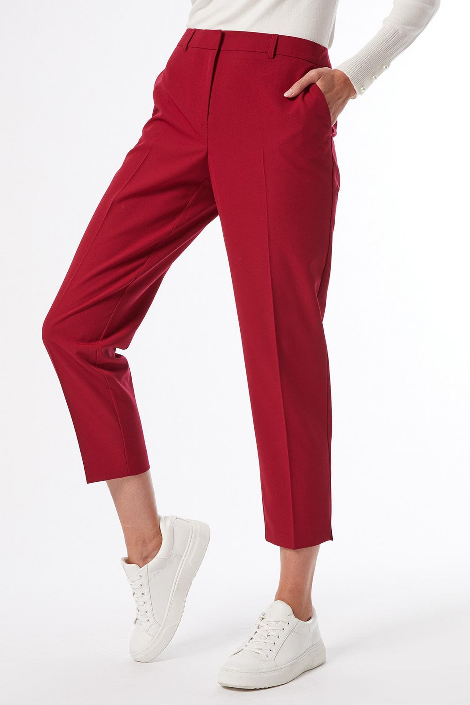 Crimson Ankle Grazer Trousers | Dorothy Perkins UK