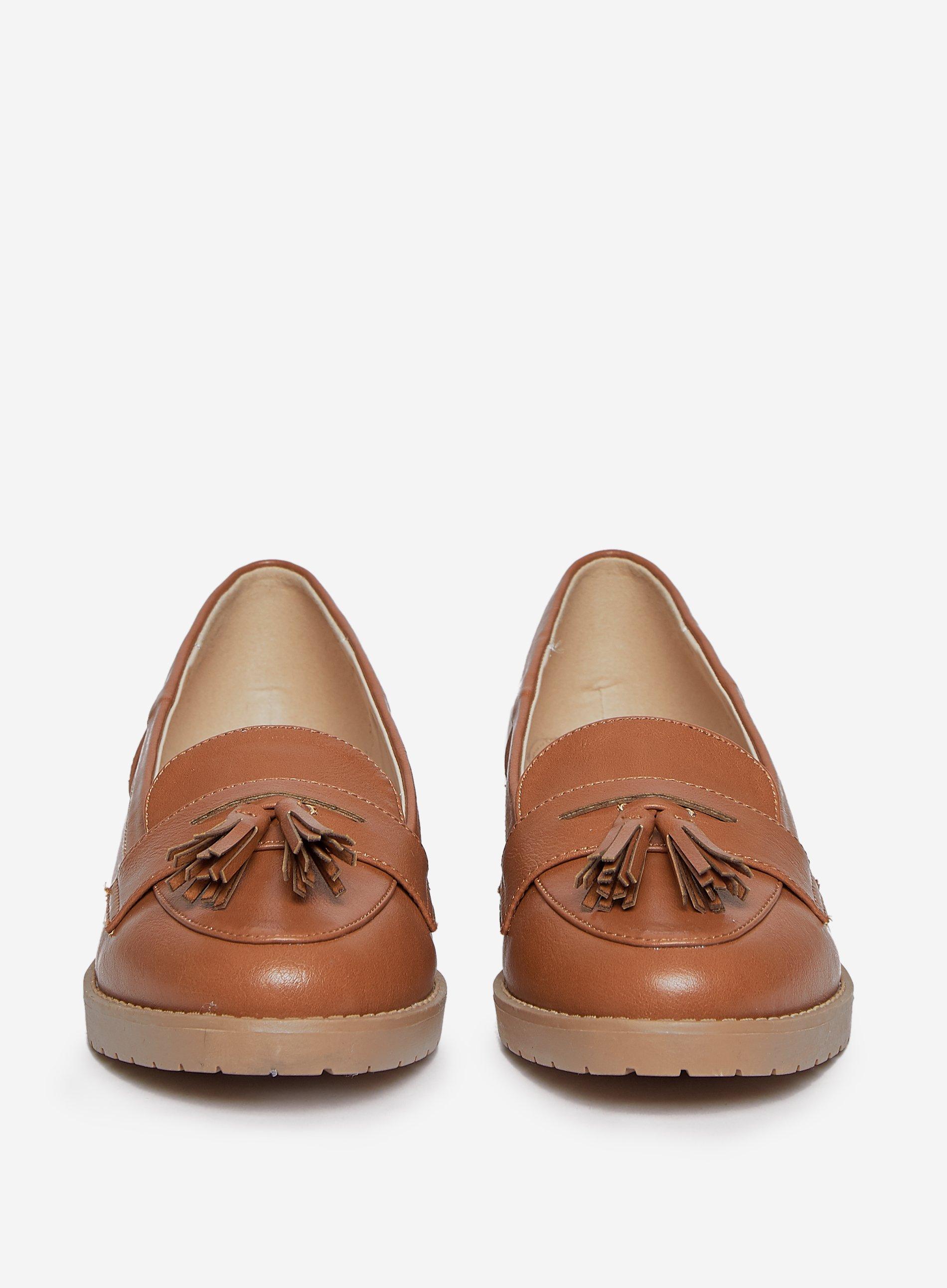 dorothy perkins tan loafers