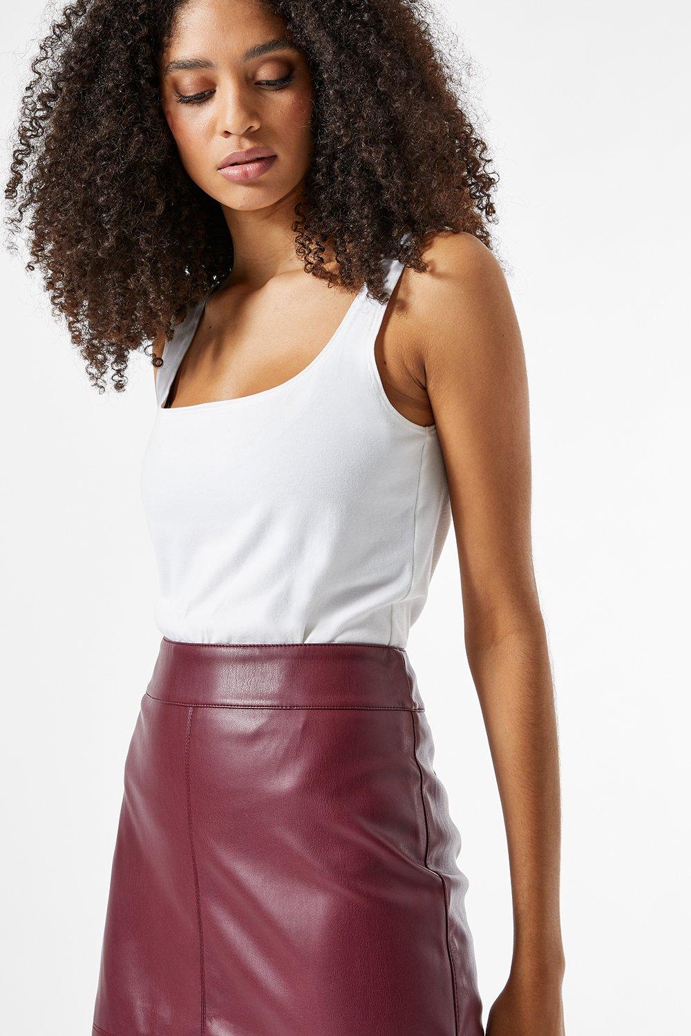 dorothy perkins faux leather skirt